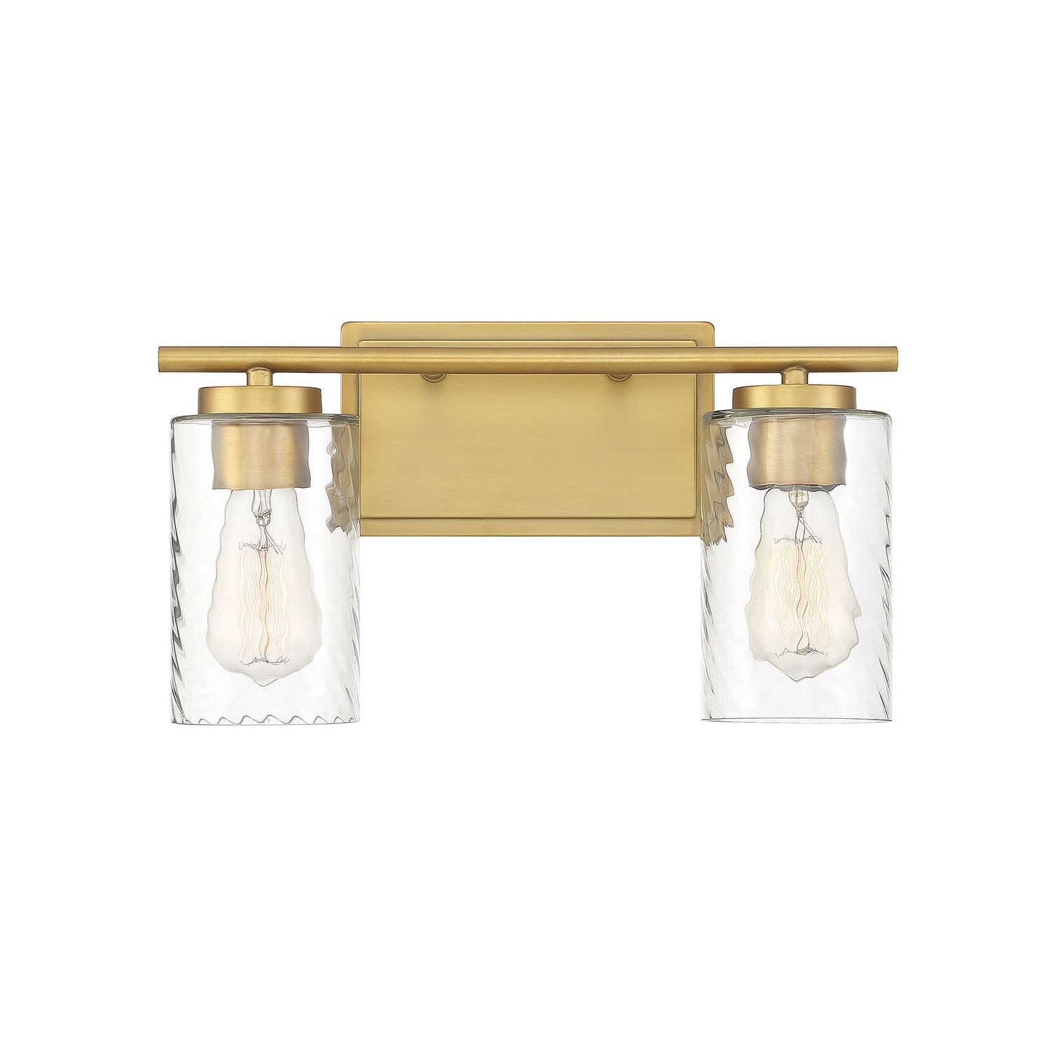 Meridian M80037NB Two Light Bathroom Vanity Light in Natural Brass