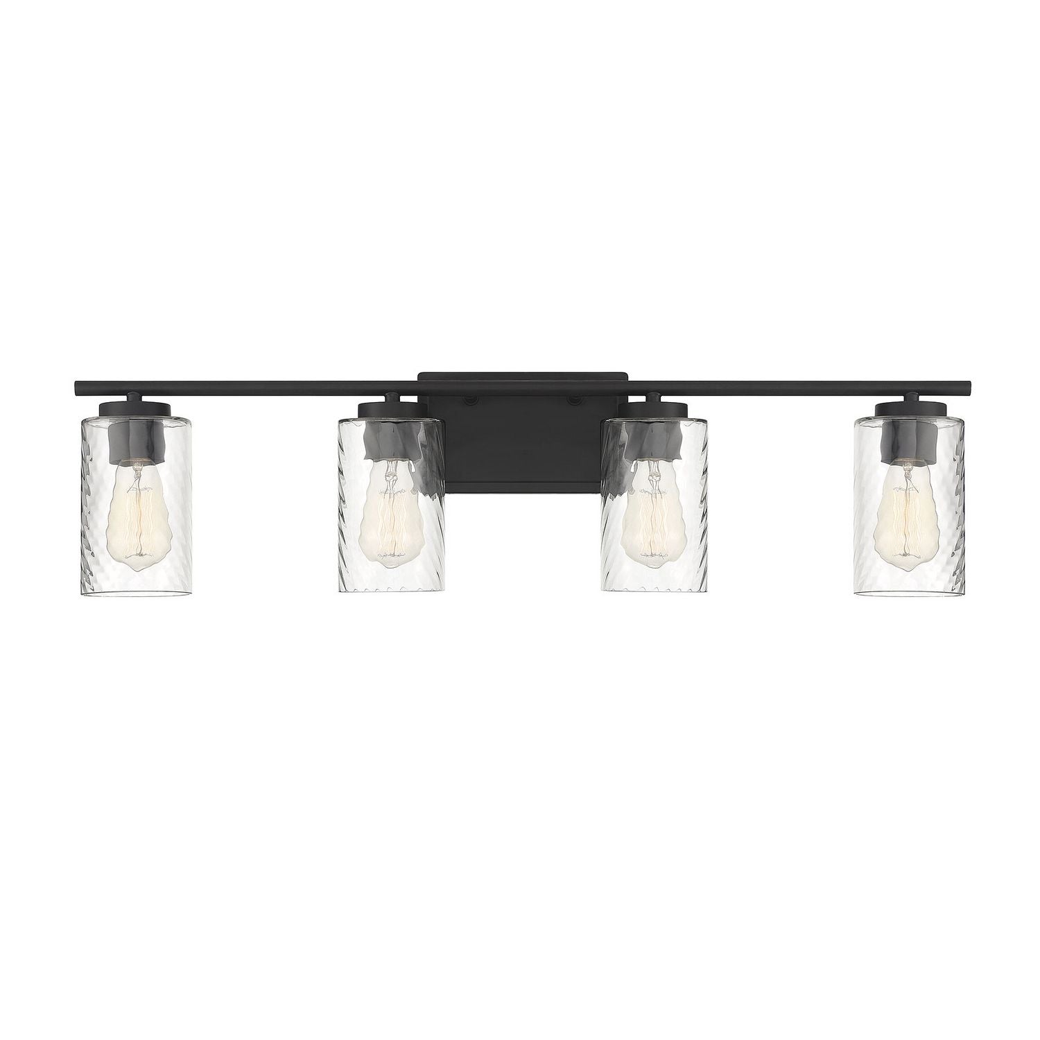 Meridian M80039MBK Four Light Bathroom Vanity Light in Matte Black
