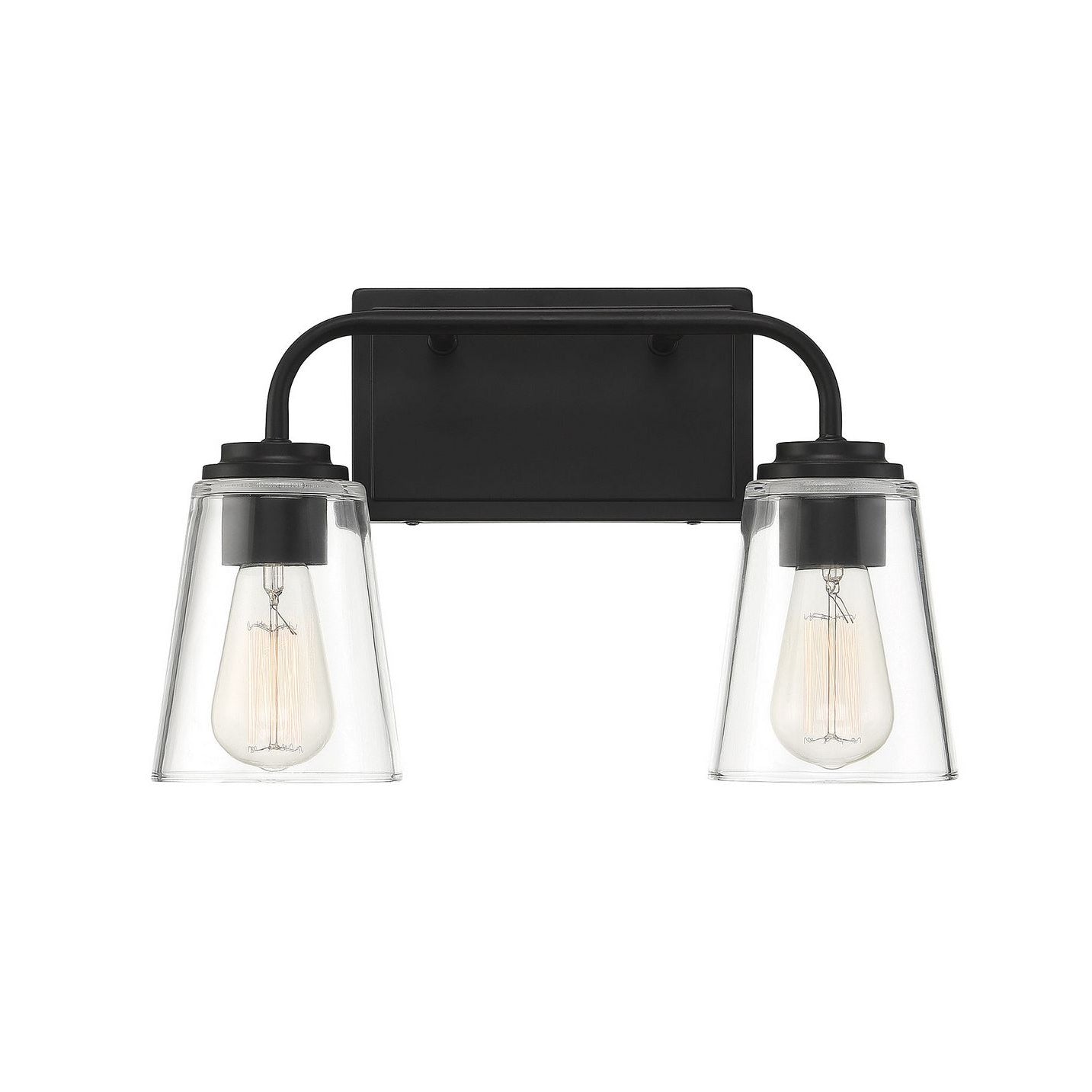 Meridian M80043MBK Two Light Bathroom Vanity Light in Matte Black