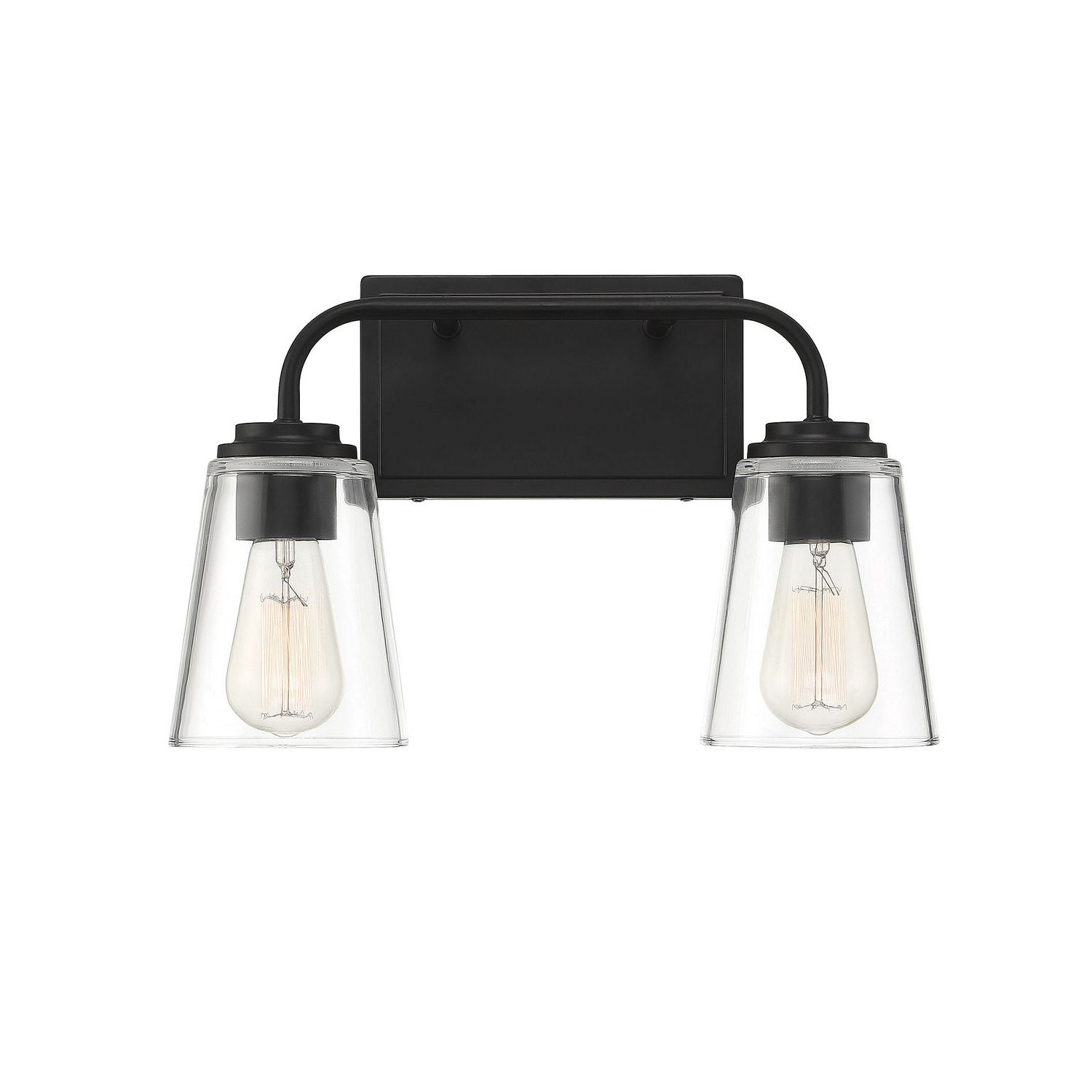 Meridian M80043MBK Two Light Bathroom Vanity Light in Matte Black