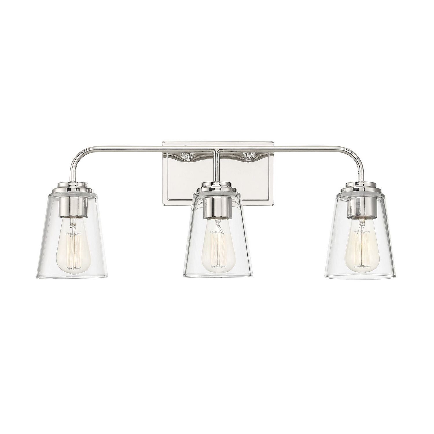Meridian M80044PN Three Light Bathroom Vanity Light in Polished Nickel