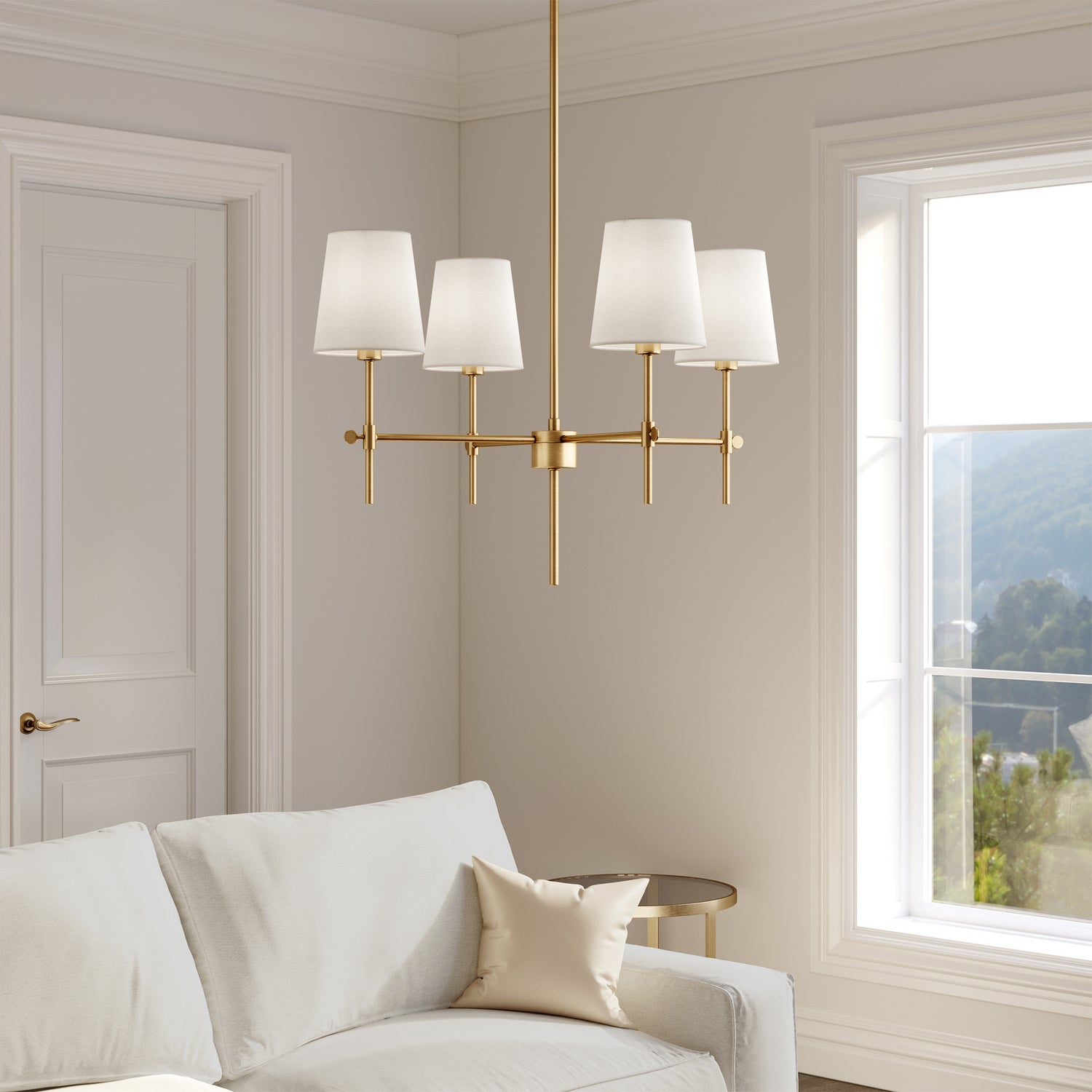 Visual Comfort Studio Canada - 3187204-848 - Four Light Chandelier - Baker - Satin Brass