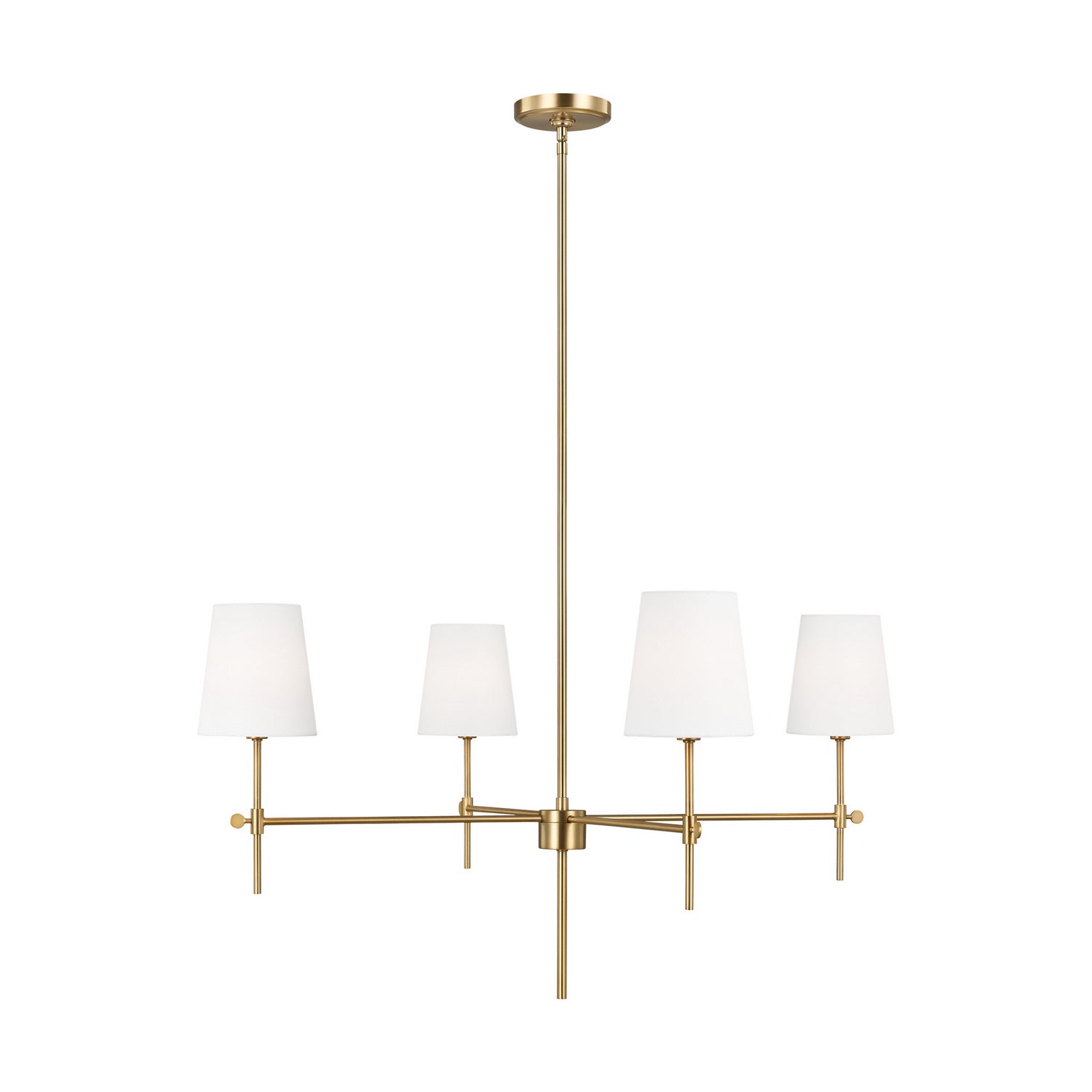 Visual Comfort Studio Canada - 3287204EN-848 - Four Light Chandelier - Baker - Satin Brass