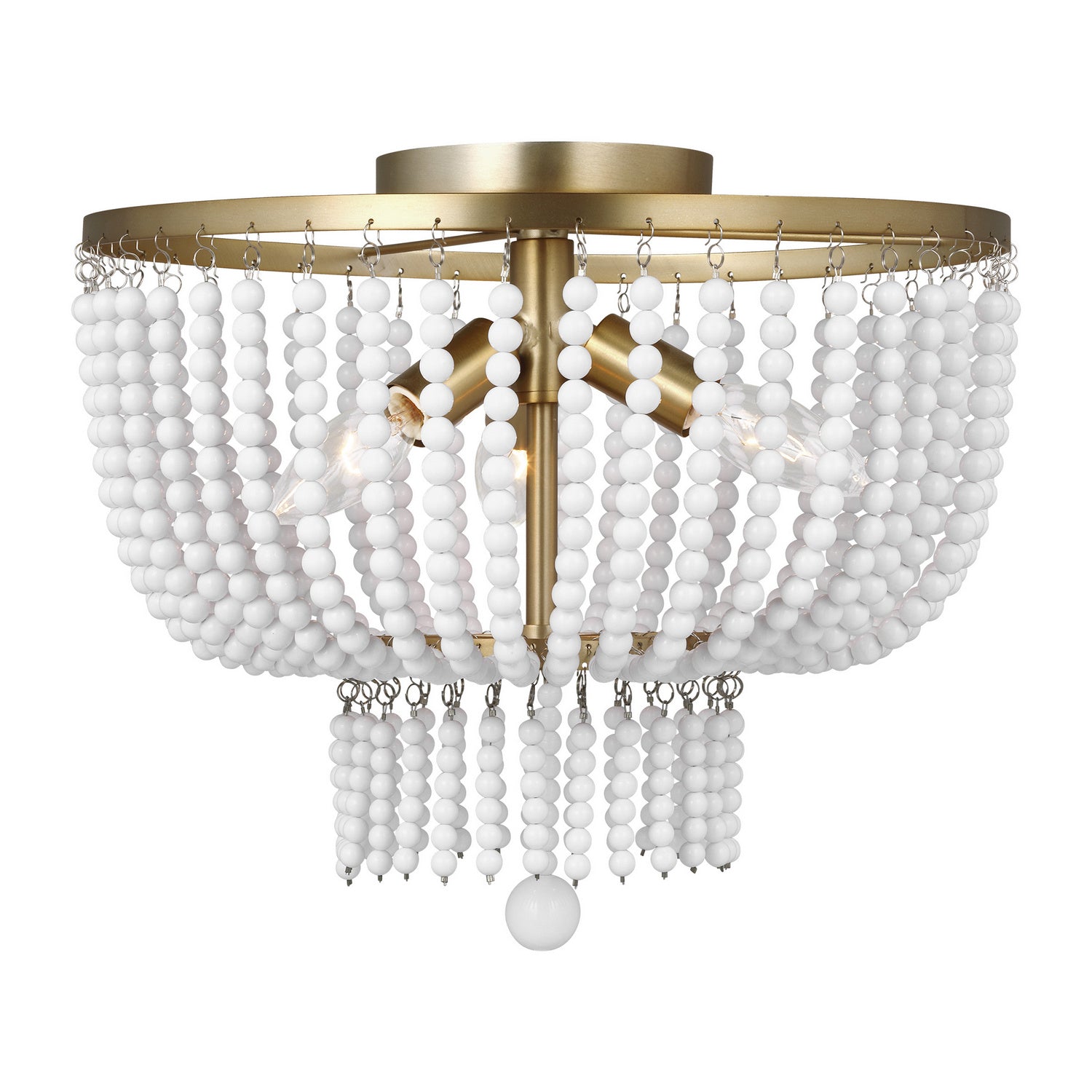 Visual Comfort Studio Canada - 7780703-848 - Three Light Semi-Flush Mount - Jackie - Satin Brass