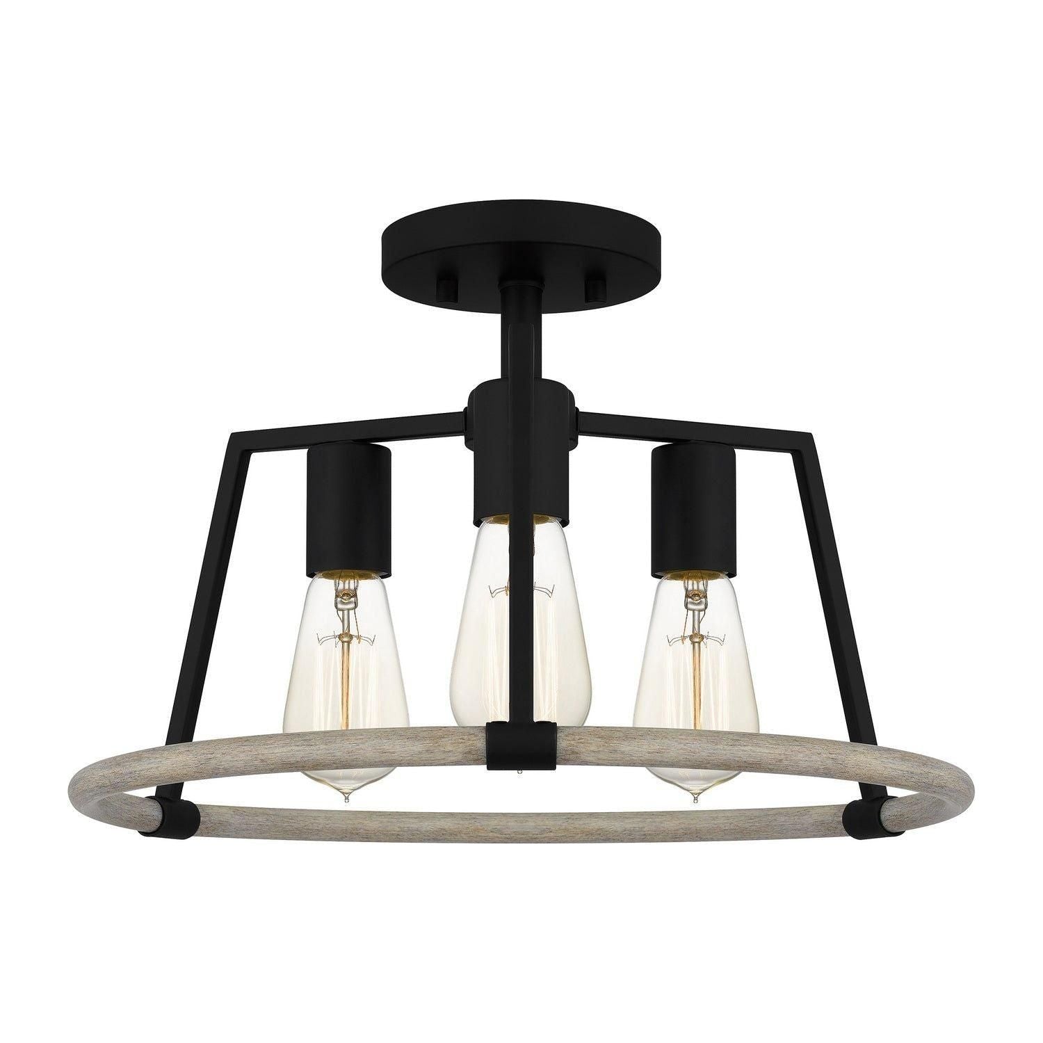 Quoizel - Tippet Semi Flush Mount - TPT1716MBK - Canada Light Shop