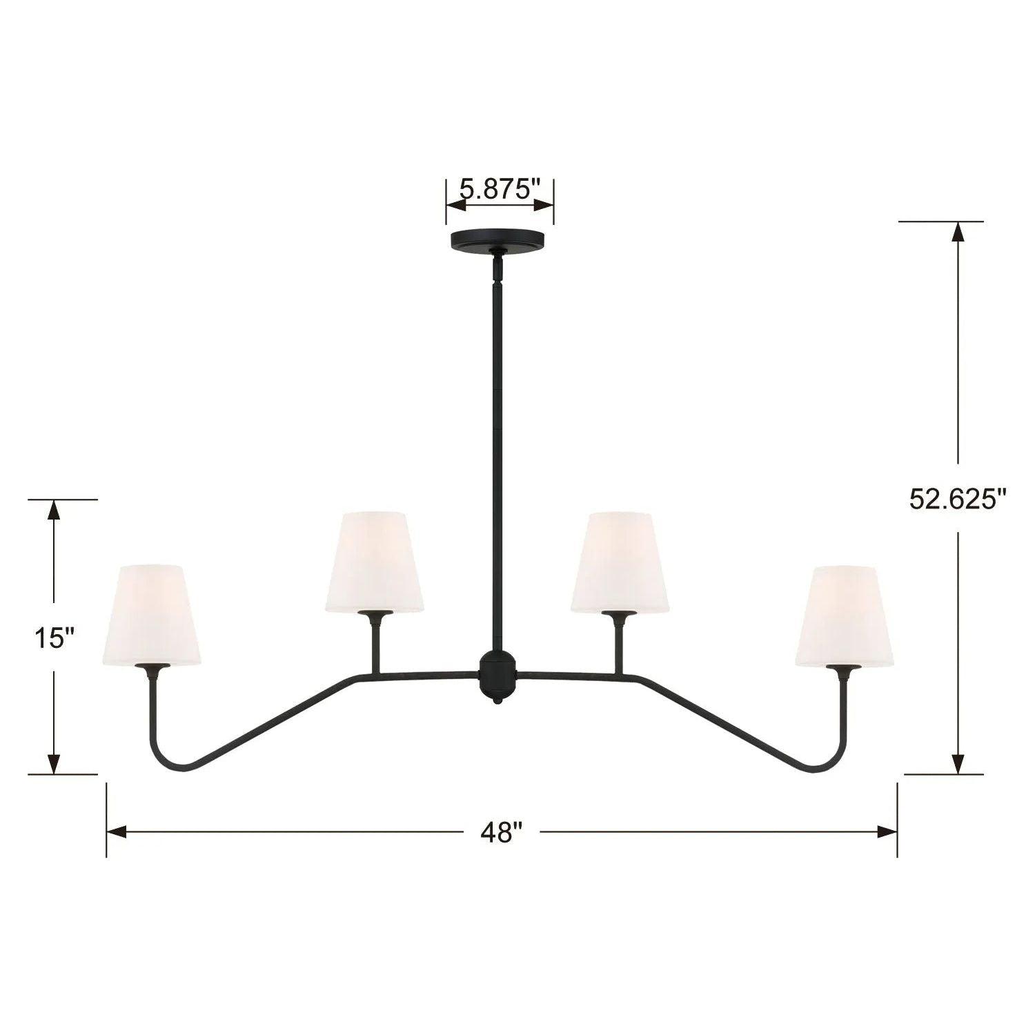 Crystorama - Keenan Linear Suspension - KEE-A3004-BF - Canada Light Shop