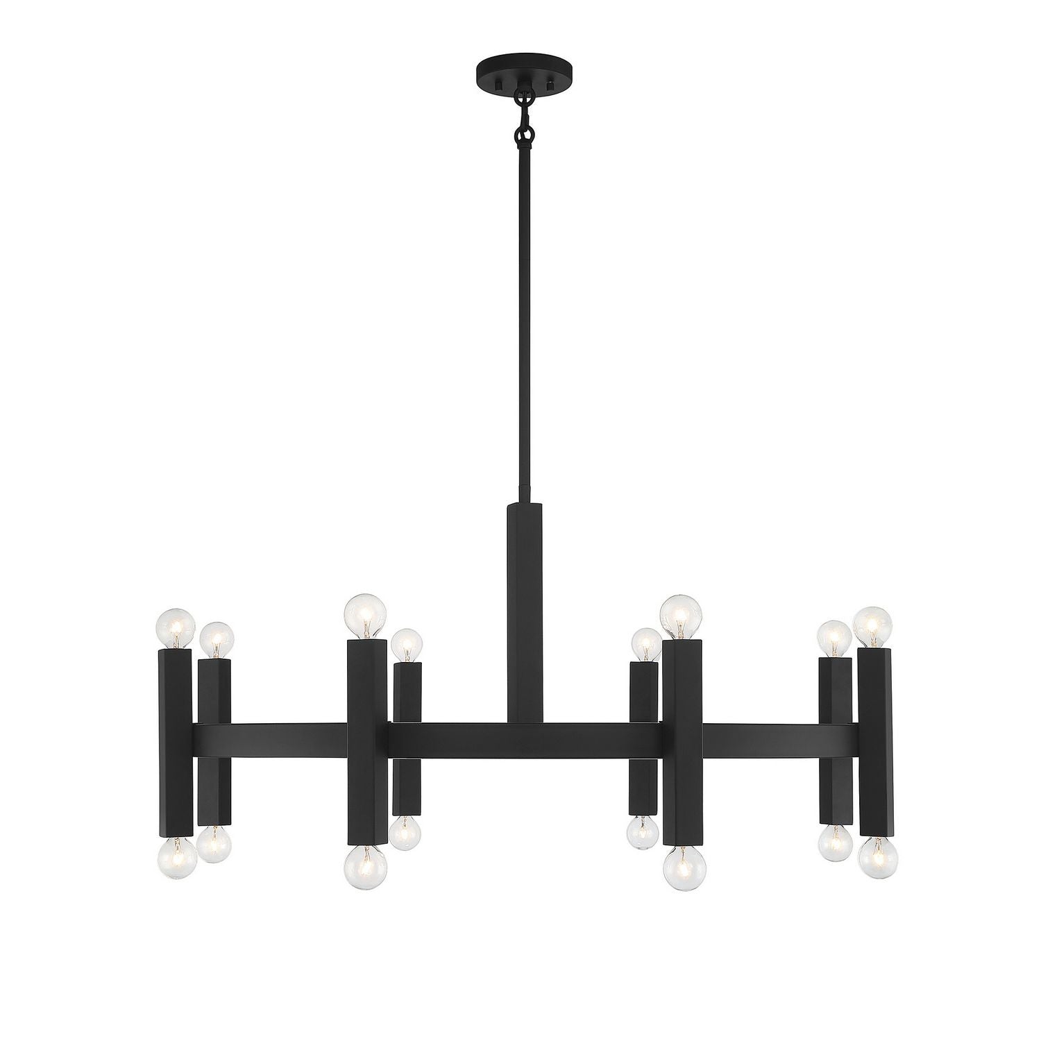 Meridian M100103MBK 16 Light Chandelier in Matte Black
