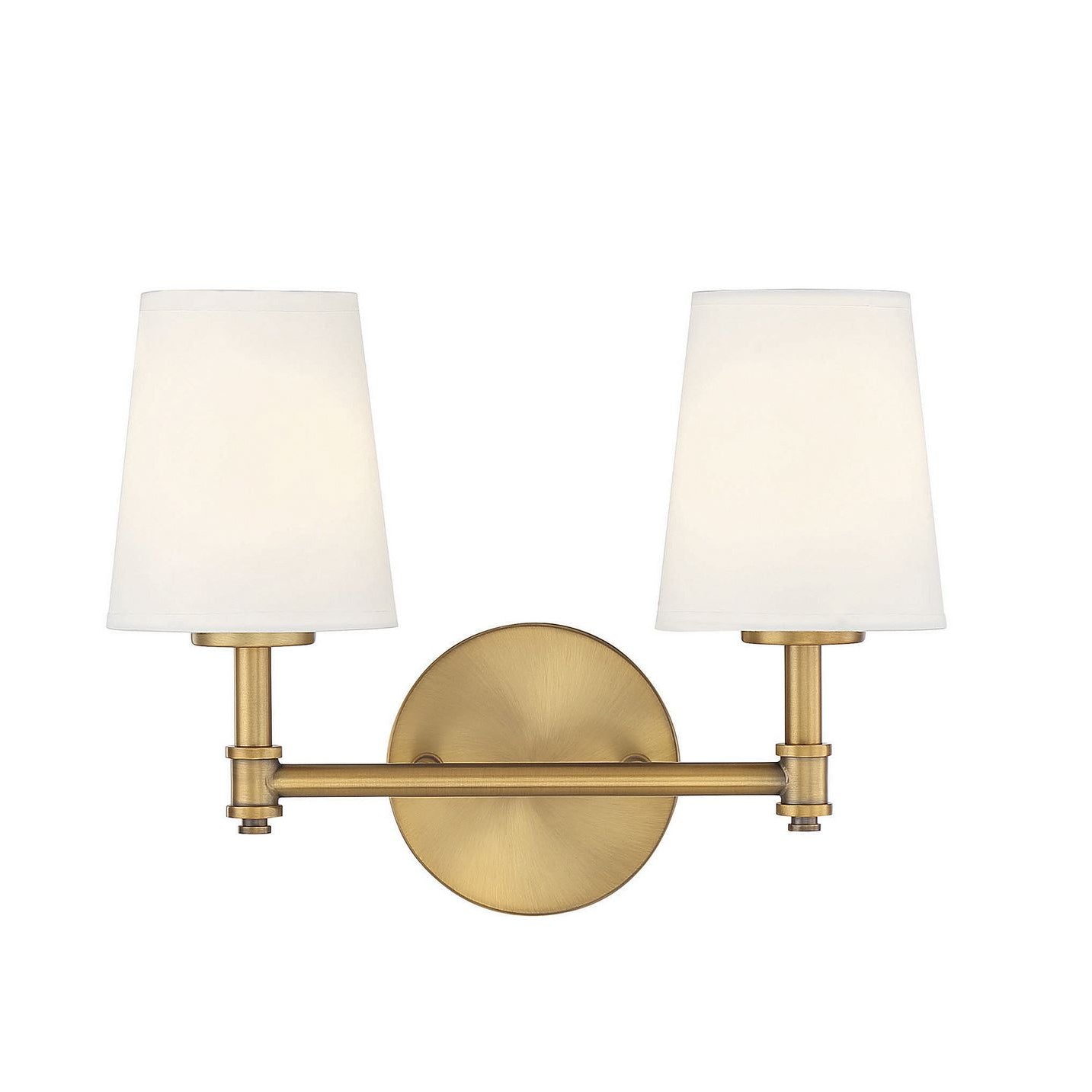 Meridian M80050NB Two Light Bathroom Vanity Light in Natural Brass