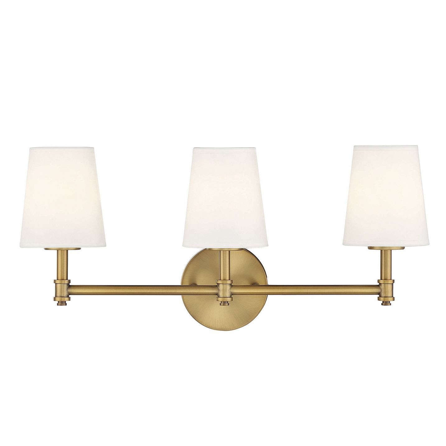 Meridian M80051NB Three Light Bathroom Vanity Light in Natural Brass