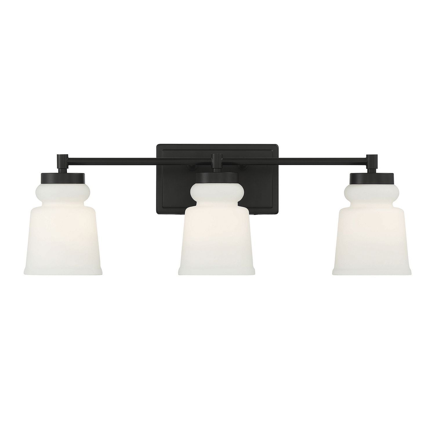 Meridian M80058MBK Three Light Bathroom Vanity Light in Matte Black