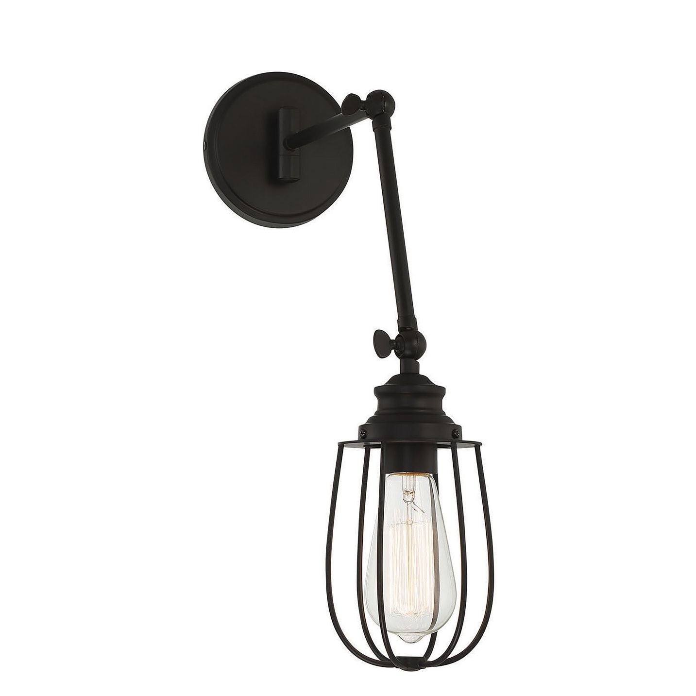 Meridian M90022MBK One Light Wall Sconce in Matte Black