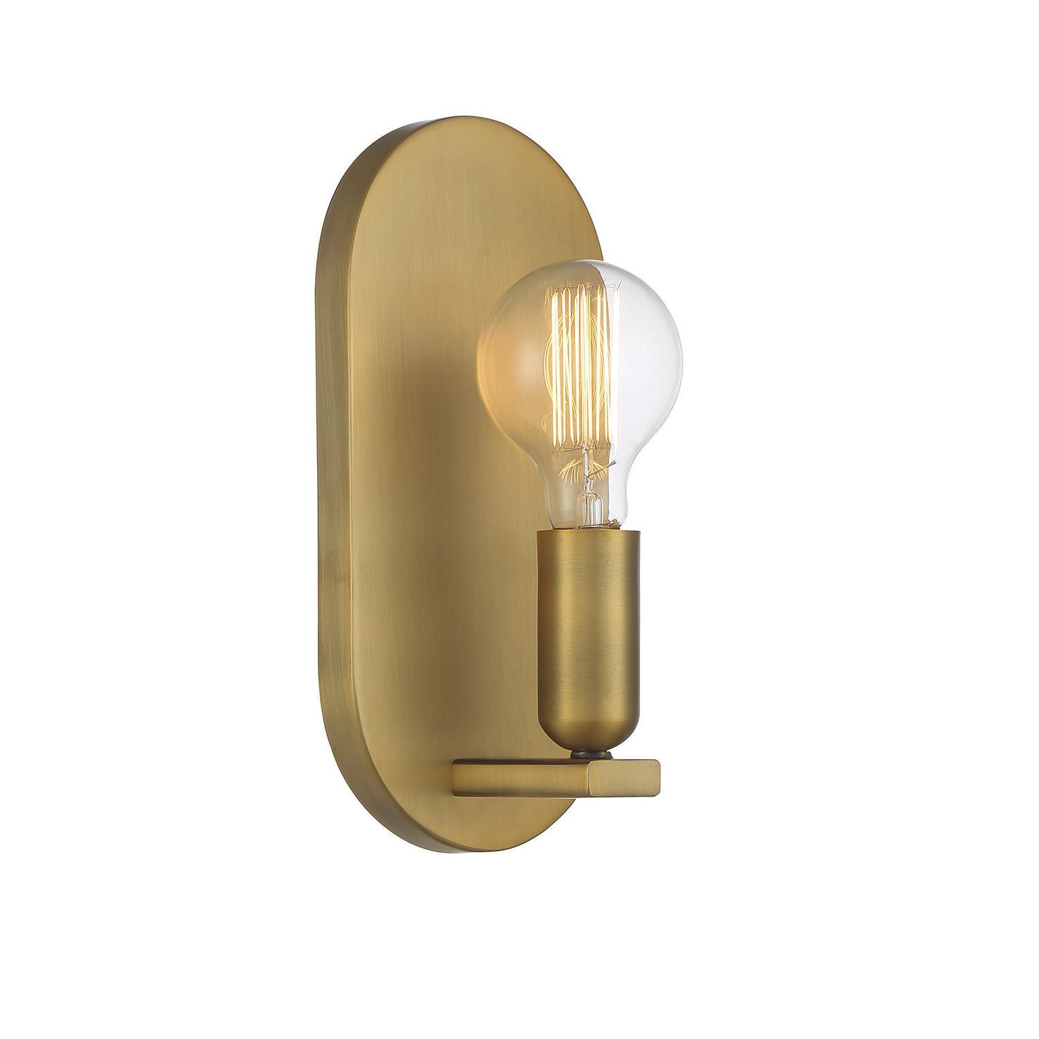 Meridian M90059NB One Light Wall Sconce in Natural Brass