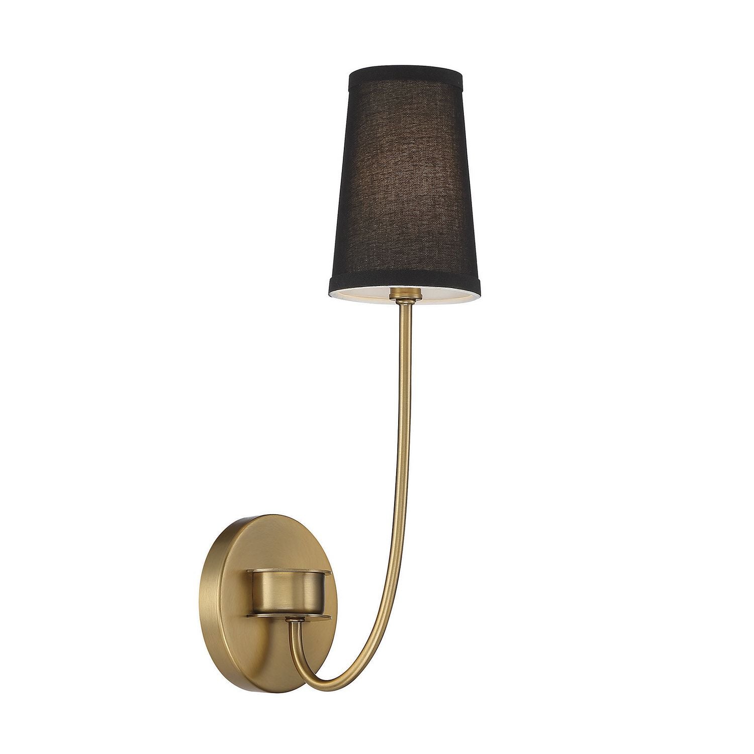 Meridian M90064NB One Light Wall Sconce in Natural Brass