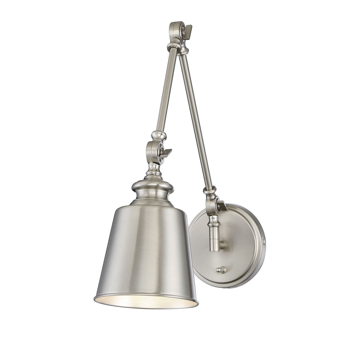 Meridian M90089BN One Light Wall Sconce (Set of 2) in Brushed Nickel