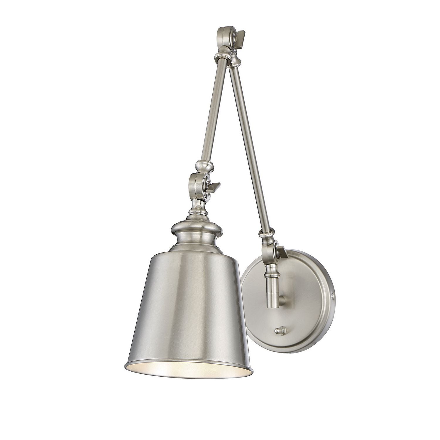Meridian M90089BN One Light Wall Sconce (Set of 2) in Brushed Nickel