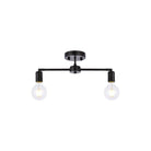 Elegant Lighting - Zane Flush Mount - LD2348BK - Canada Light Shop