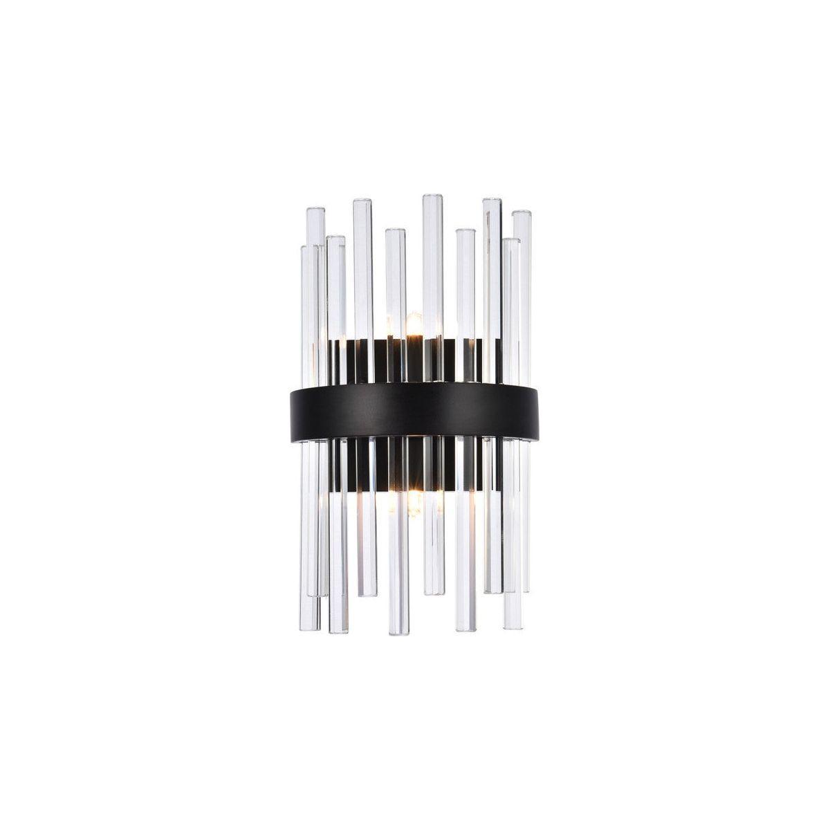 Elegant Lighting - Dallas Bath Sconce - 3000W8BK - Canada Light Shop