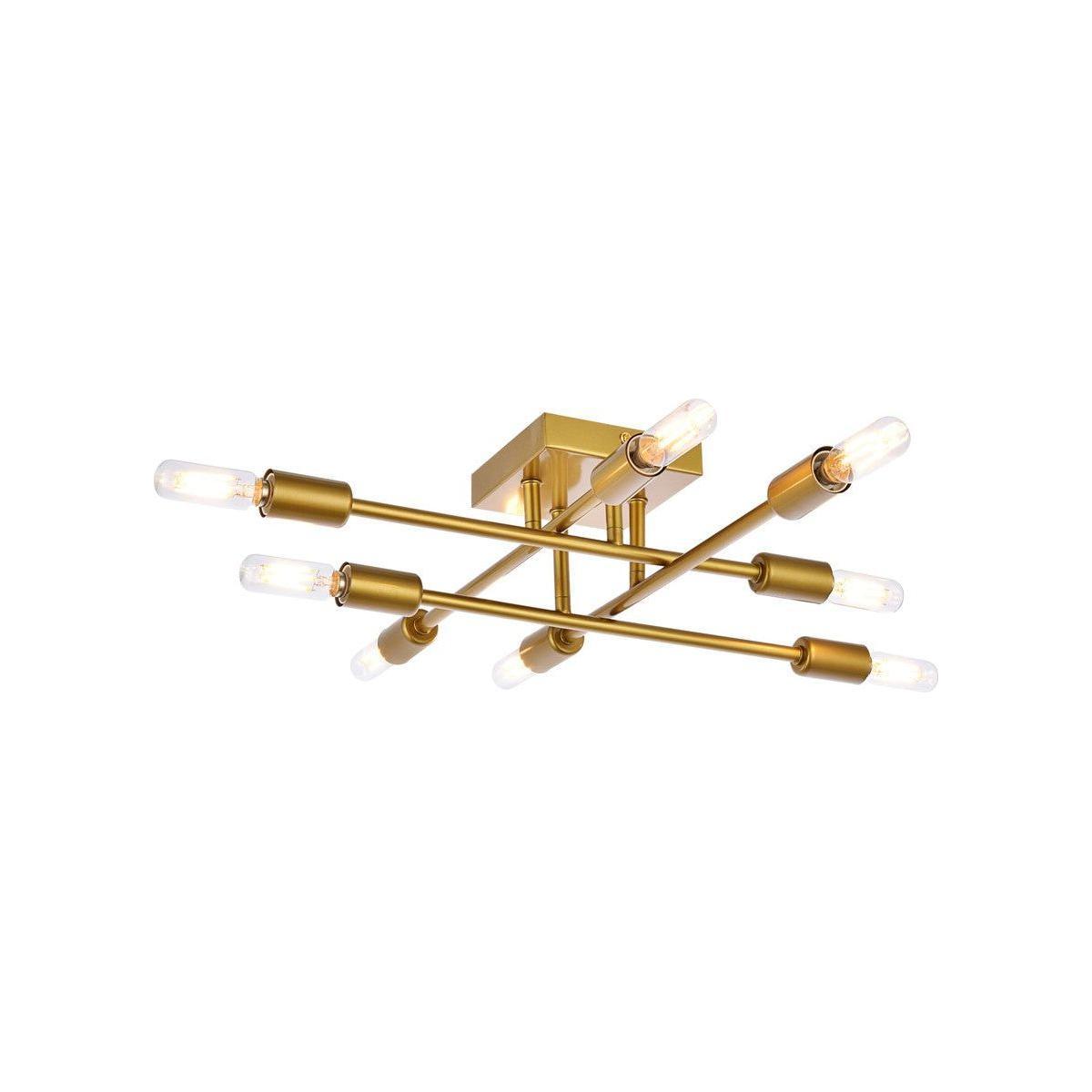 Elegant Lighting - Script Flush Mount - LD2351BR - Canada Light Shop
