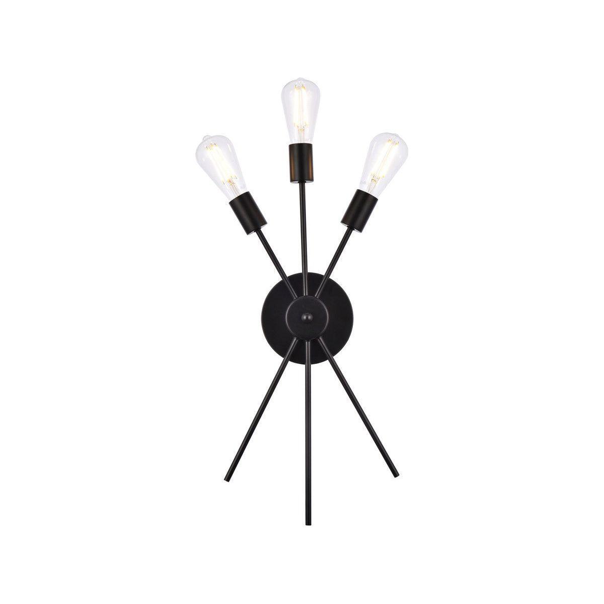 Elegant Lighting - Lucca Bath Sconce - LD640W10BK - Canada Light Shop