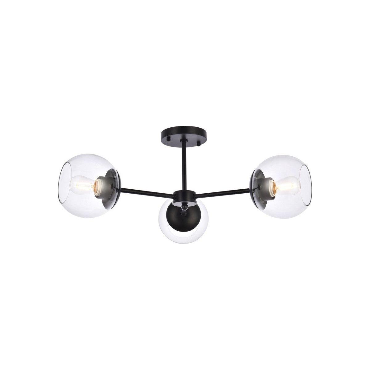 Elegant Lighting - Briggs Flush Mount - LD648F26BK - Canada Light Shop