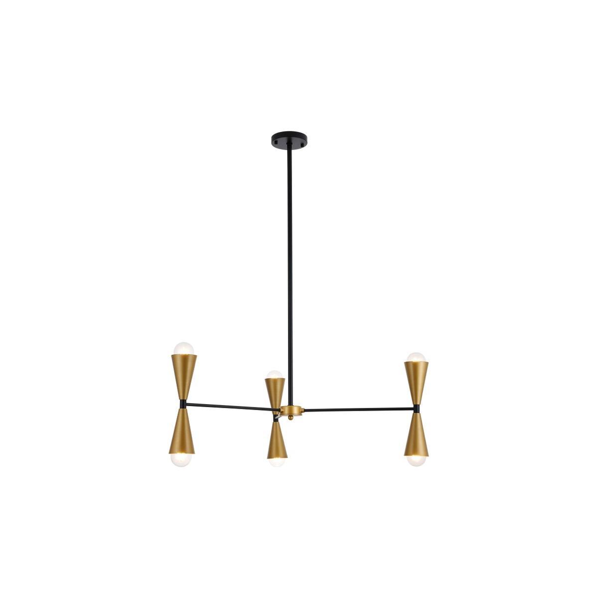 Elegant Lighting - Cade Pendant - LD650D34BRK - Canada Light Shop