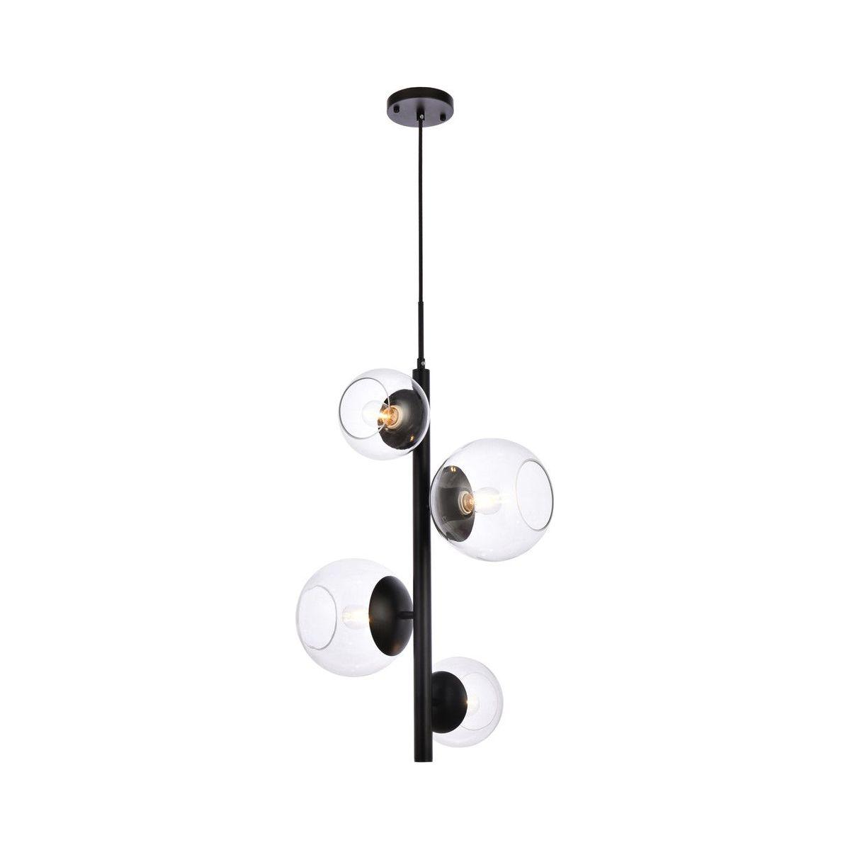 Elegant Lighting - Wells Pendant - LD654D18BK - Canada Light Shop