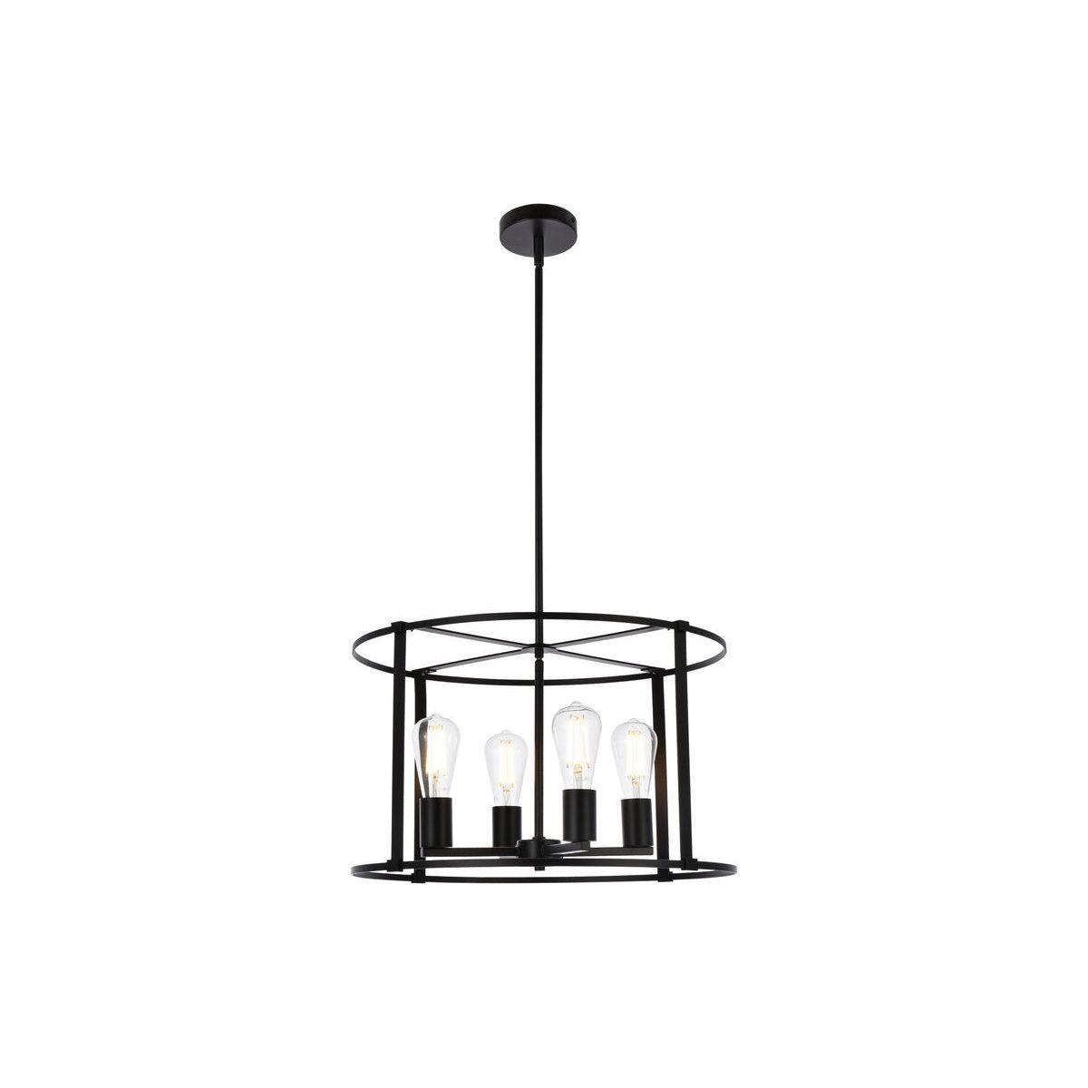 Elegant Lighting - Agnys Pendant - LD7057D20BK - Canada Light Shop
