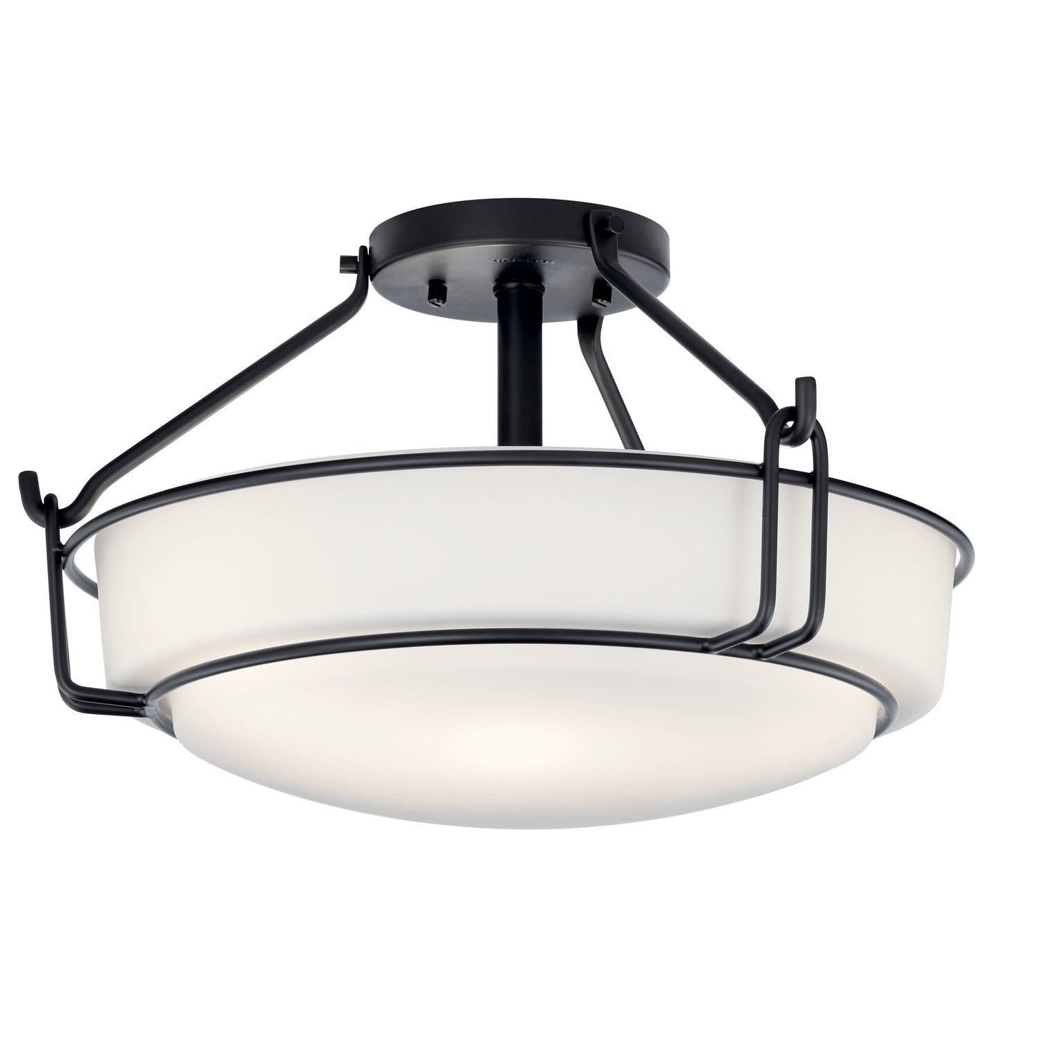 Kichler - Alkire Semi Flush Mount - 44085BK - Canada Light Shop