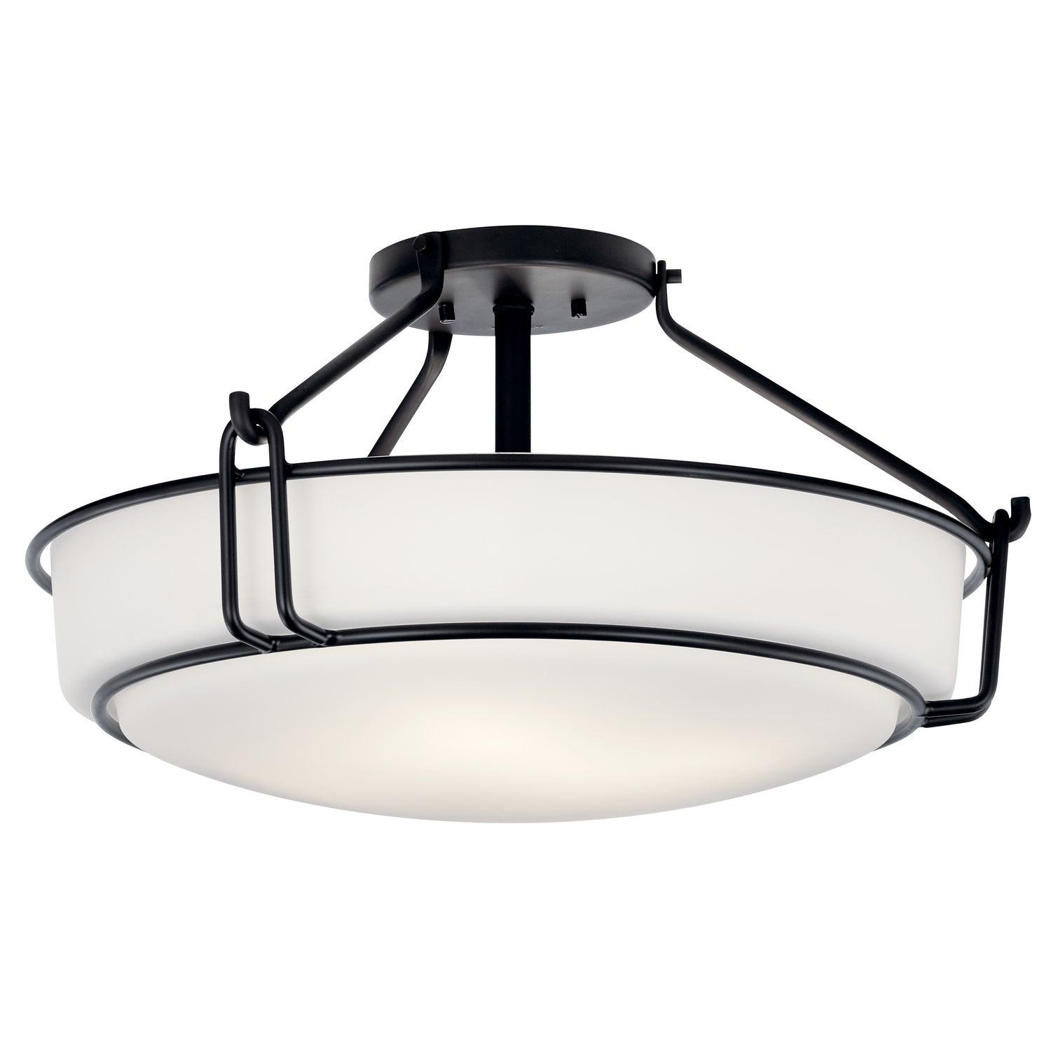 Kichler - Alkire Semi Flush Mount - 44086BK - Canada Light Shop