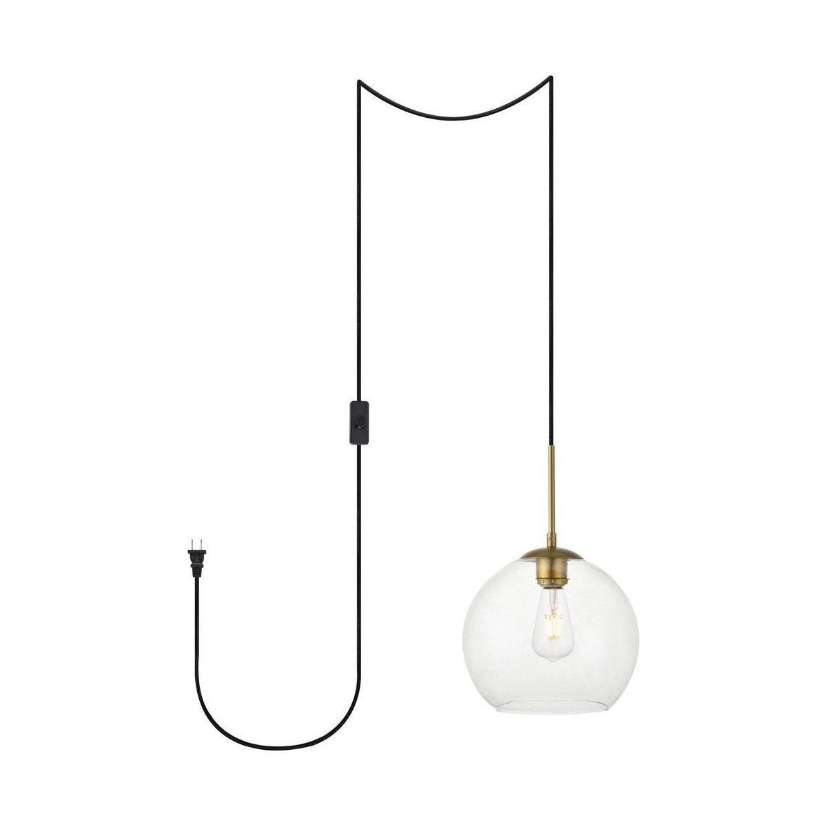 Elegant Lighting - Baxter Plug in Pendant - LDPG2212BR - Canada Light Shop