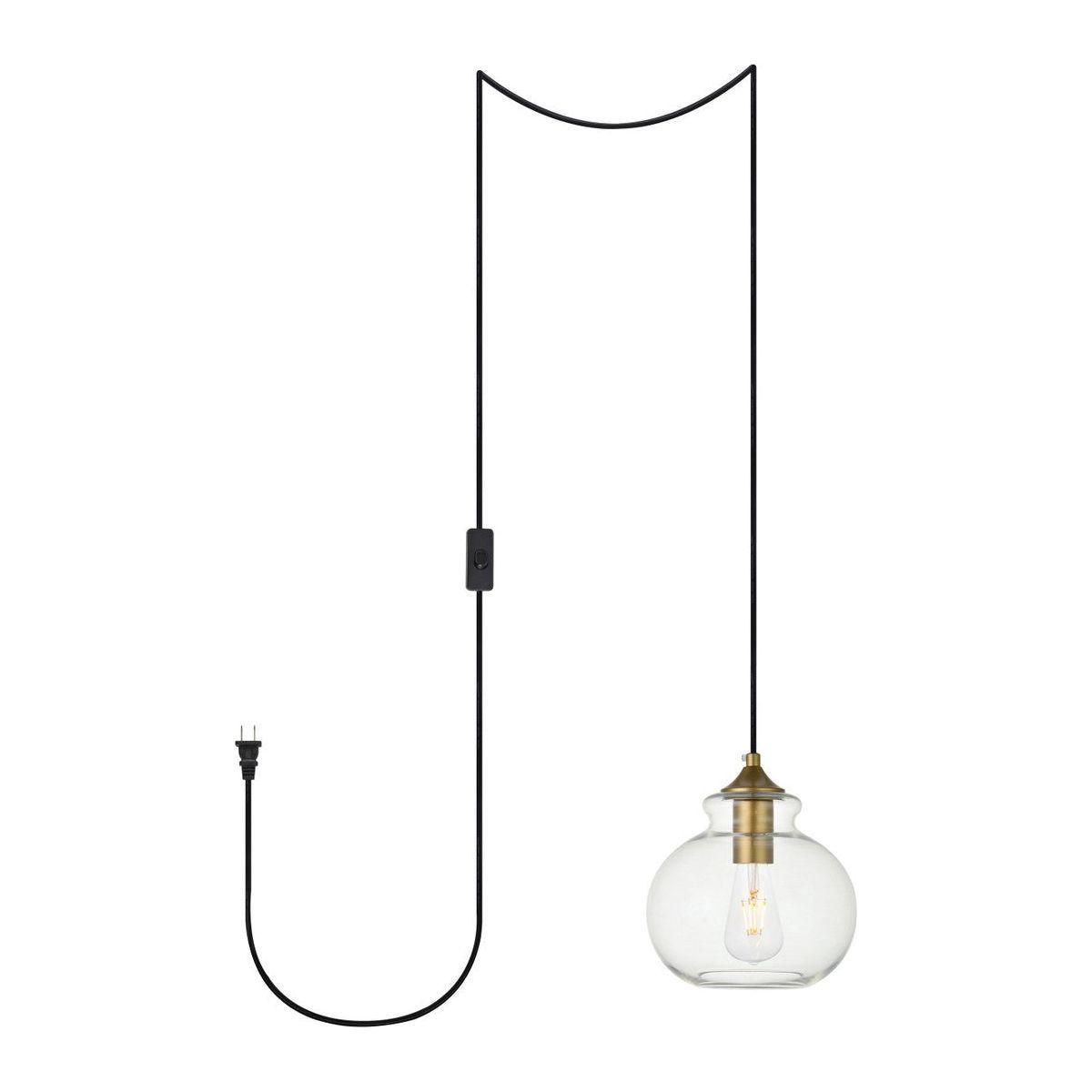Elegant Lighting - Destry Plug in Pendant - LDPG2245BR - Canada Light Shop