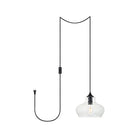 Elegant Lighting - Destry Plug in Pendant - LDPG2246BK - Canada Light Shop