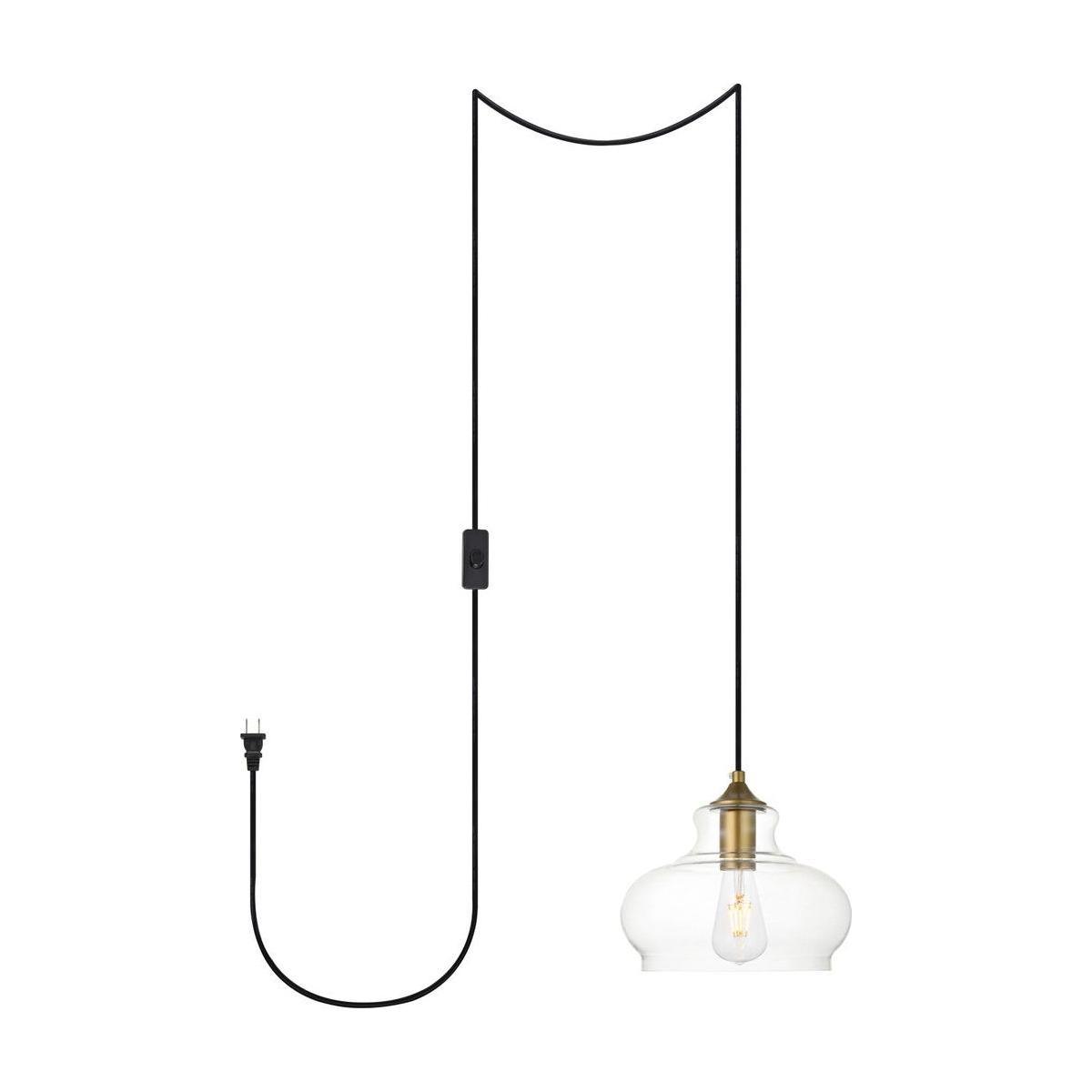 Elegant Lighting - Destry Plug in Pendant - LDPG2246BR - Canada Light Shop