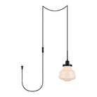 Elegant Lighting - Lye Plug in Pendant - LDPG6255BK - Canada Light Shop