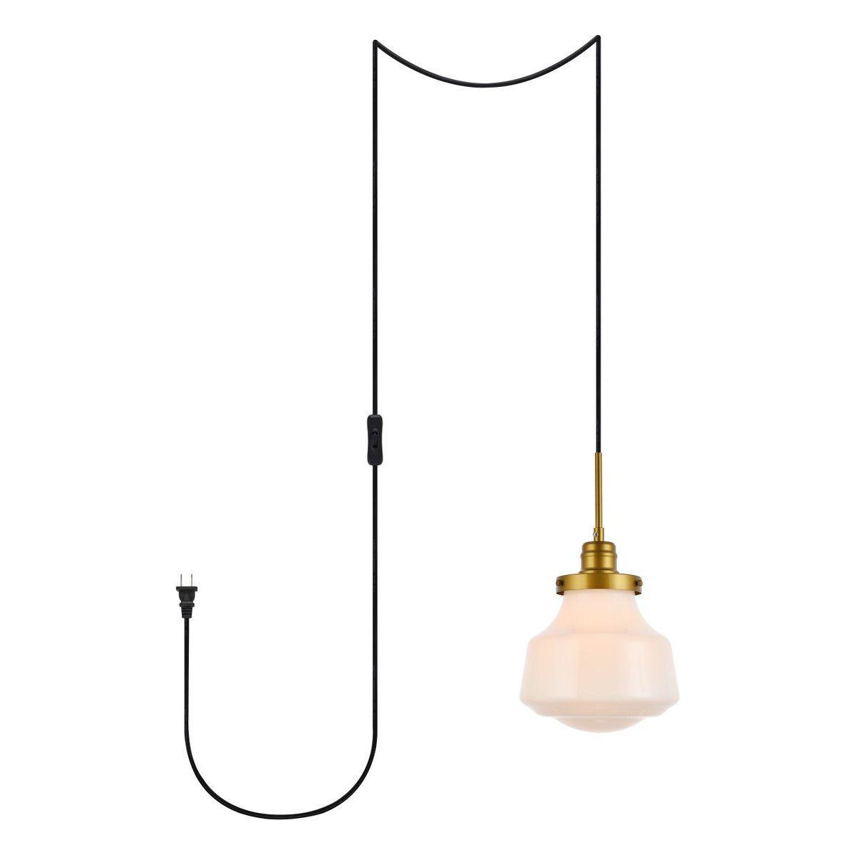 Elegant Lighting - Lye Plug in Pendant - LDPG6257BR - Canada Light Shop