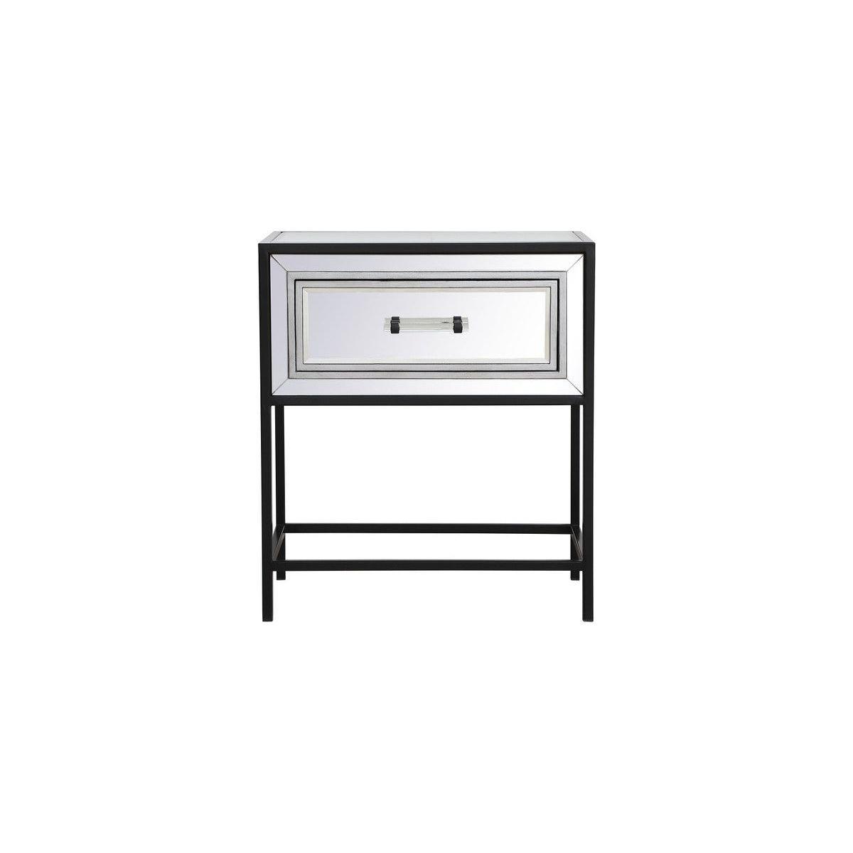 Elegant Lighting - Beau 1 Drawer End Table - MF73015BK - Canada Light Shop