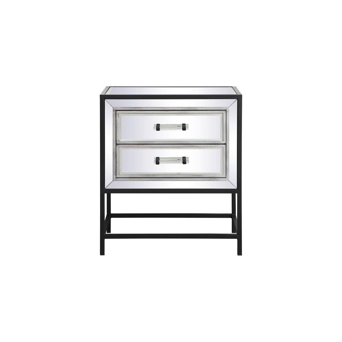Elegant Lighting - Beau 2 Drawer End Table - MF73016BK - Canada Light Shop