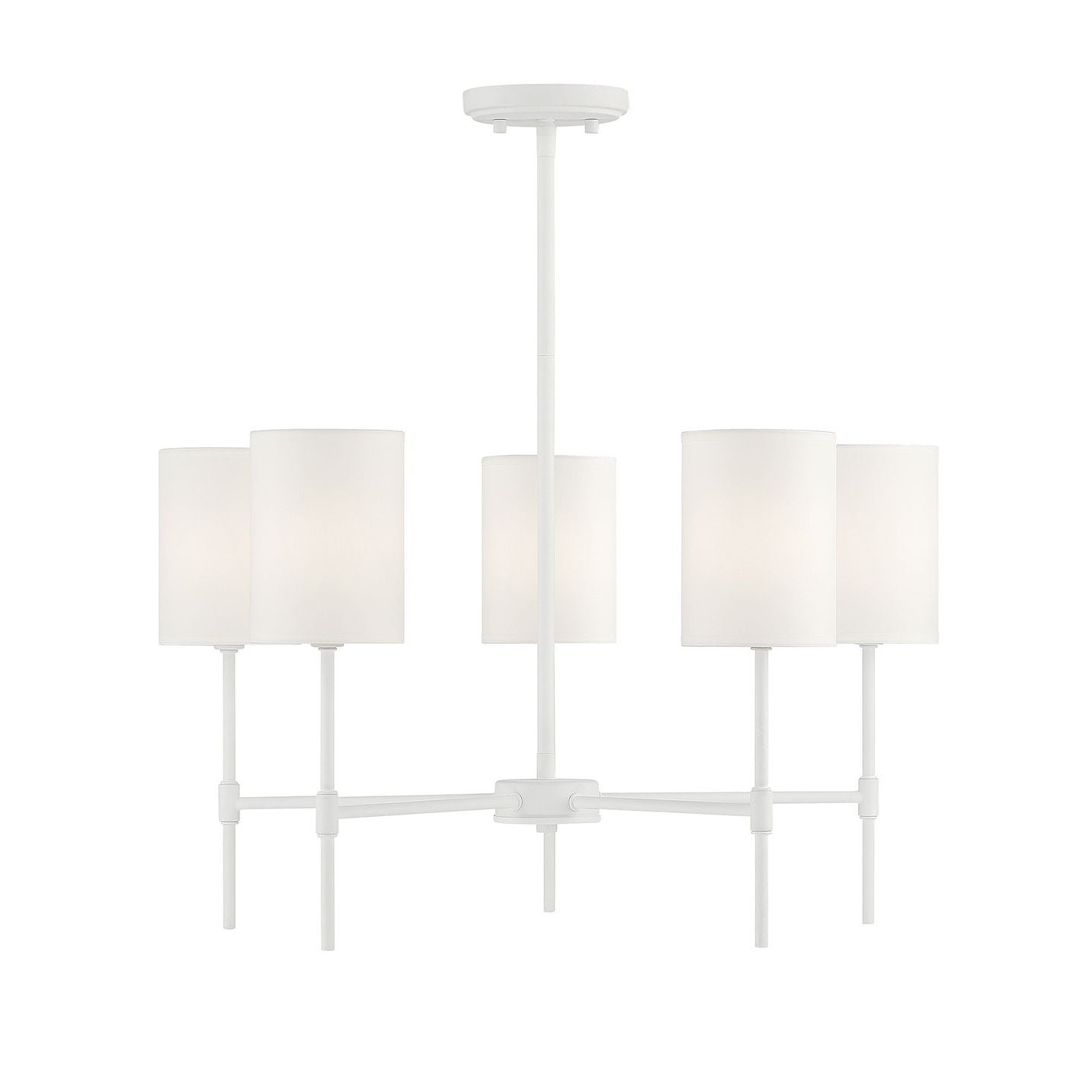 Meridian M10067BQW Five Light Chandelier in Bisque White