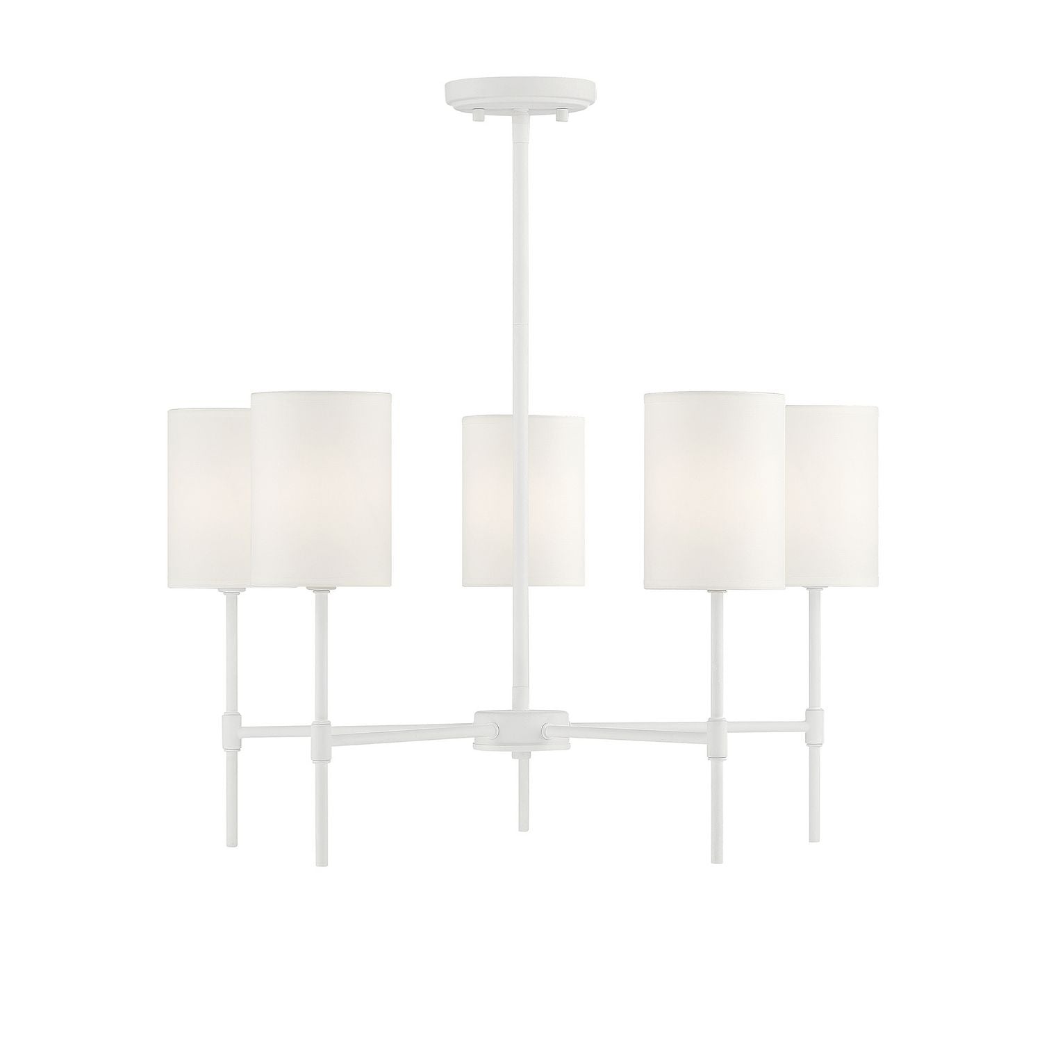 Meridian M10067BQW Five Light Chandelier in Bisque White