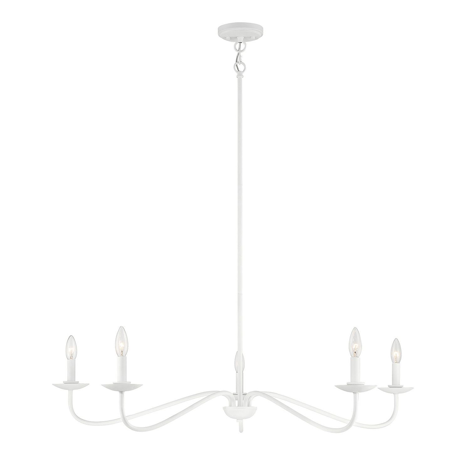 Meridian M10085BQW Five Light Chandelier in Bisque White