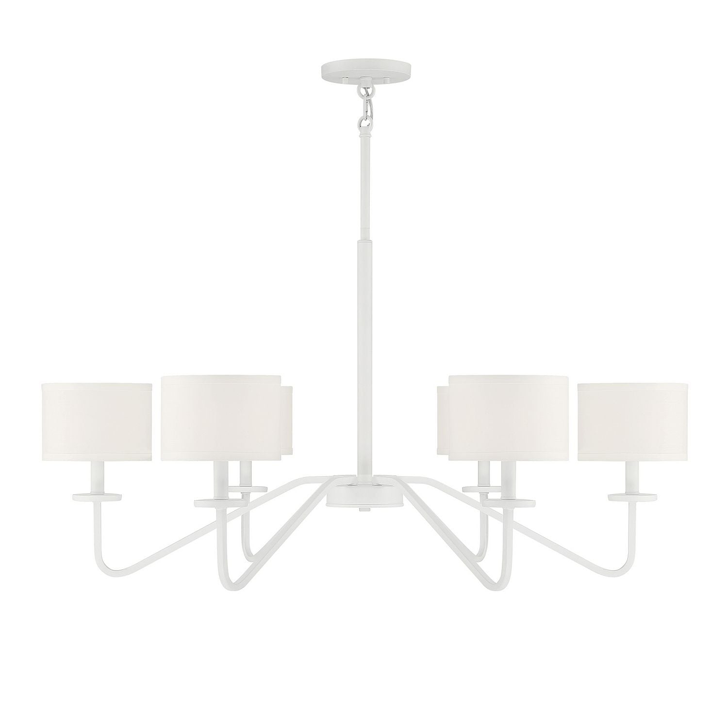 Meridian M10092BQW Six Light Chandelier in Bisque White