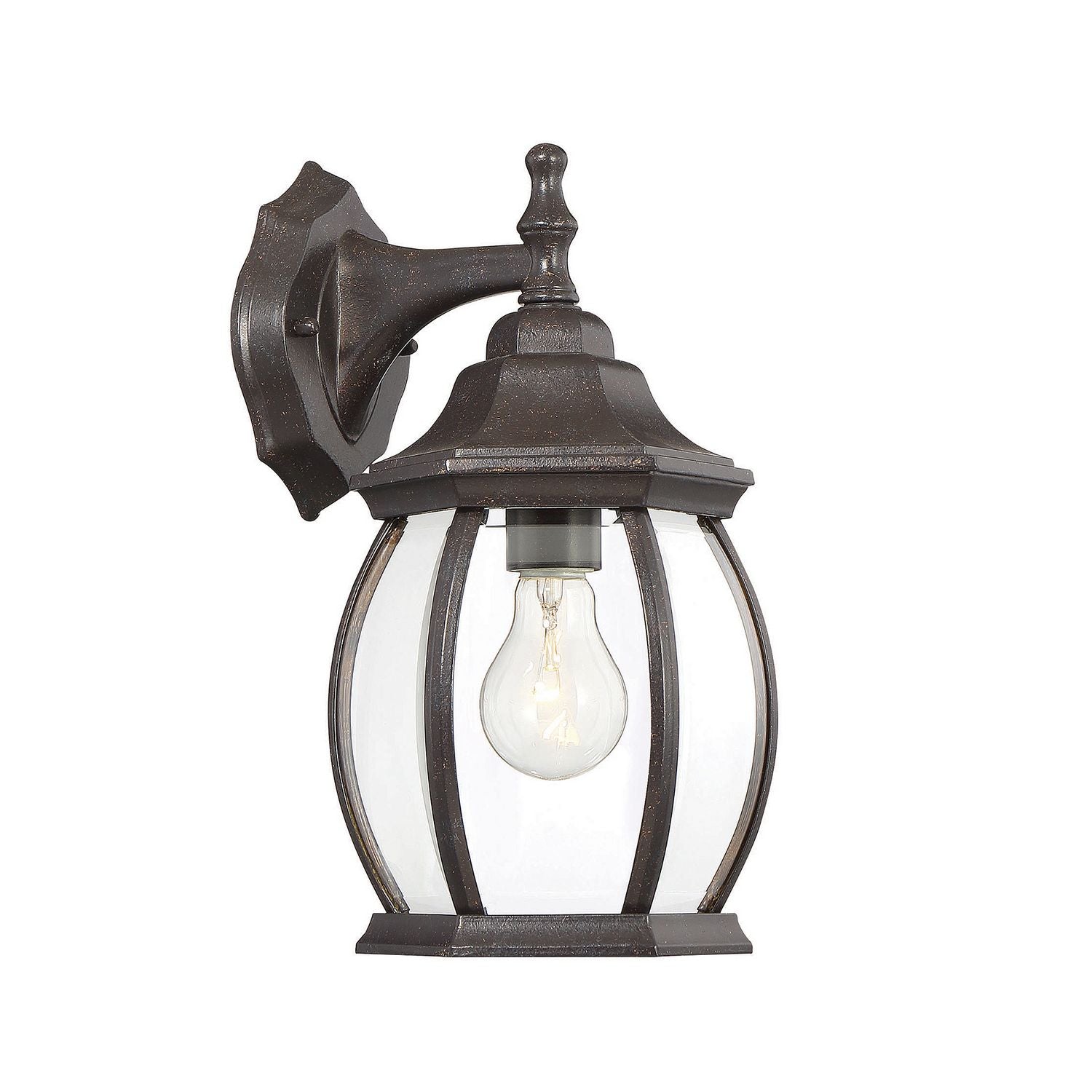 Meridian M50053RB One Light Outdoor Wall Sconce in Rustic Bronze