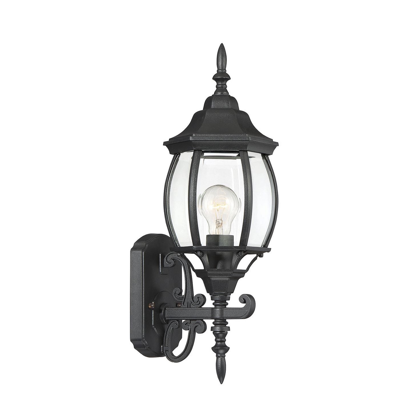 Meridian M50054BK One Light Outdoor Wall Sconce in Black