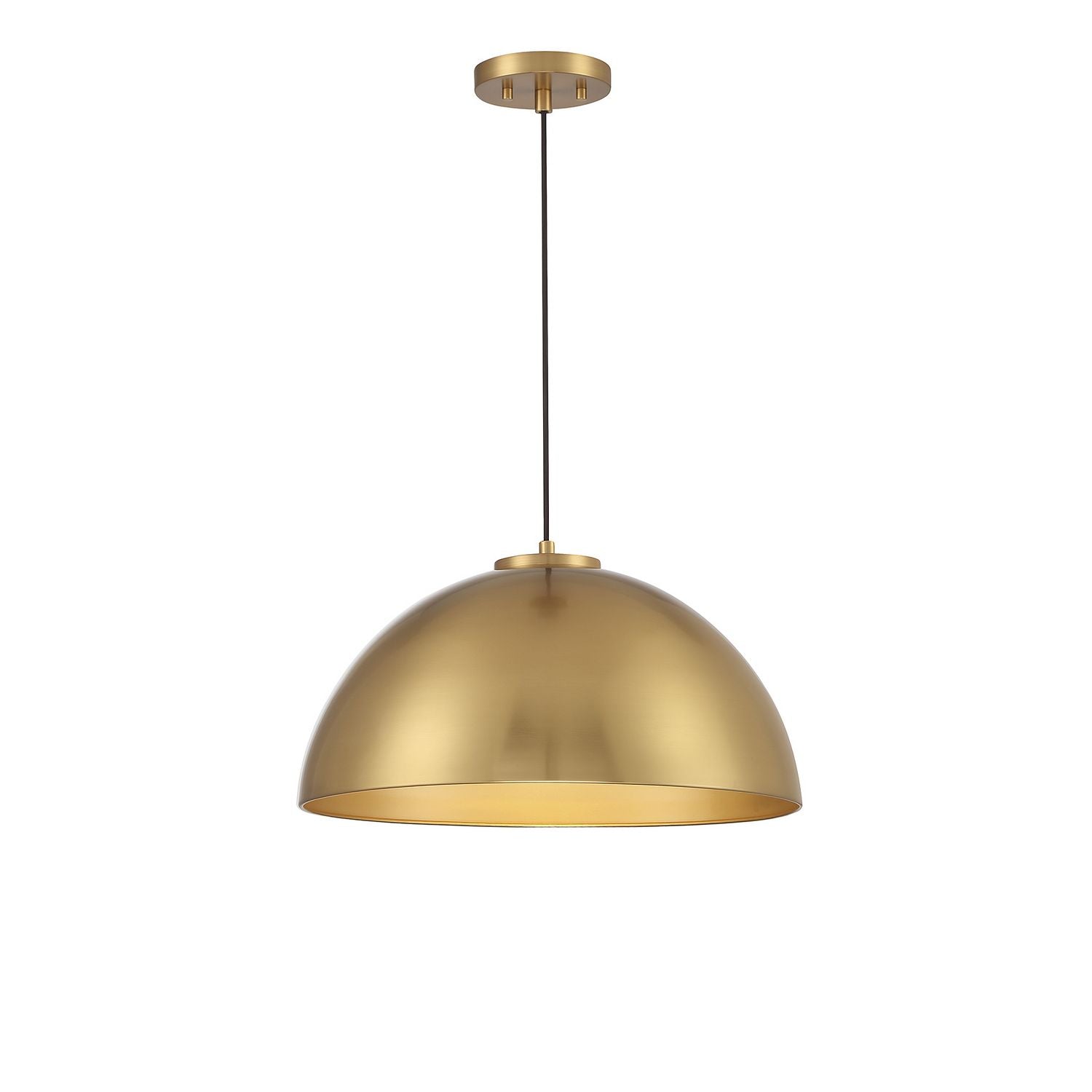 Meridian M7024NB One Light Pendant in Natural Brass