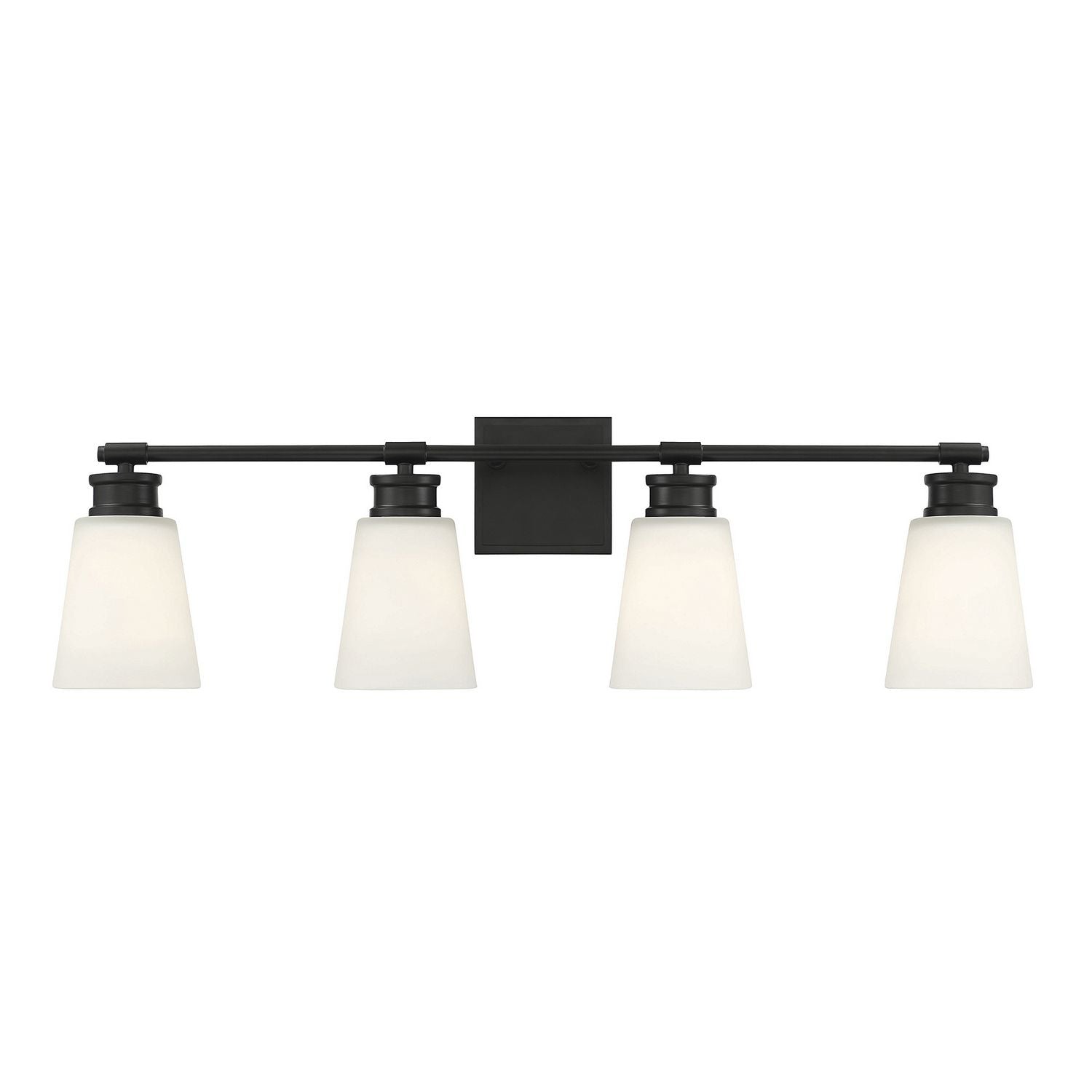 Meridian M80056MBK Four Light Bathroom Vanity Light in Matte Black