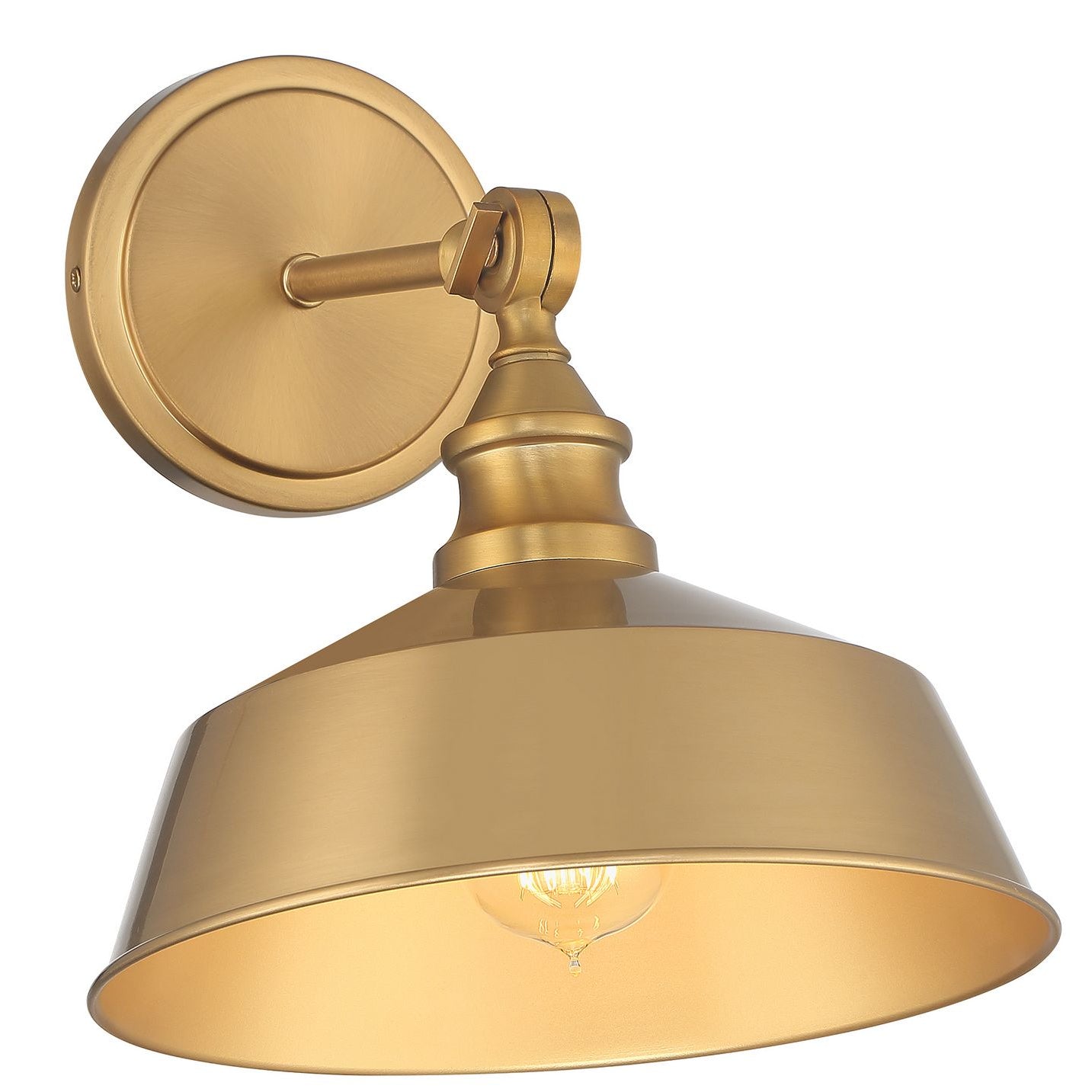 Meridian M90090NB One Light Wall Sconce in Natural Brass