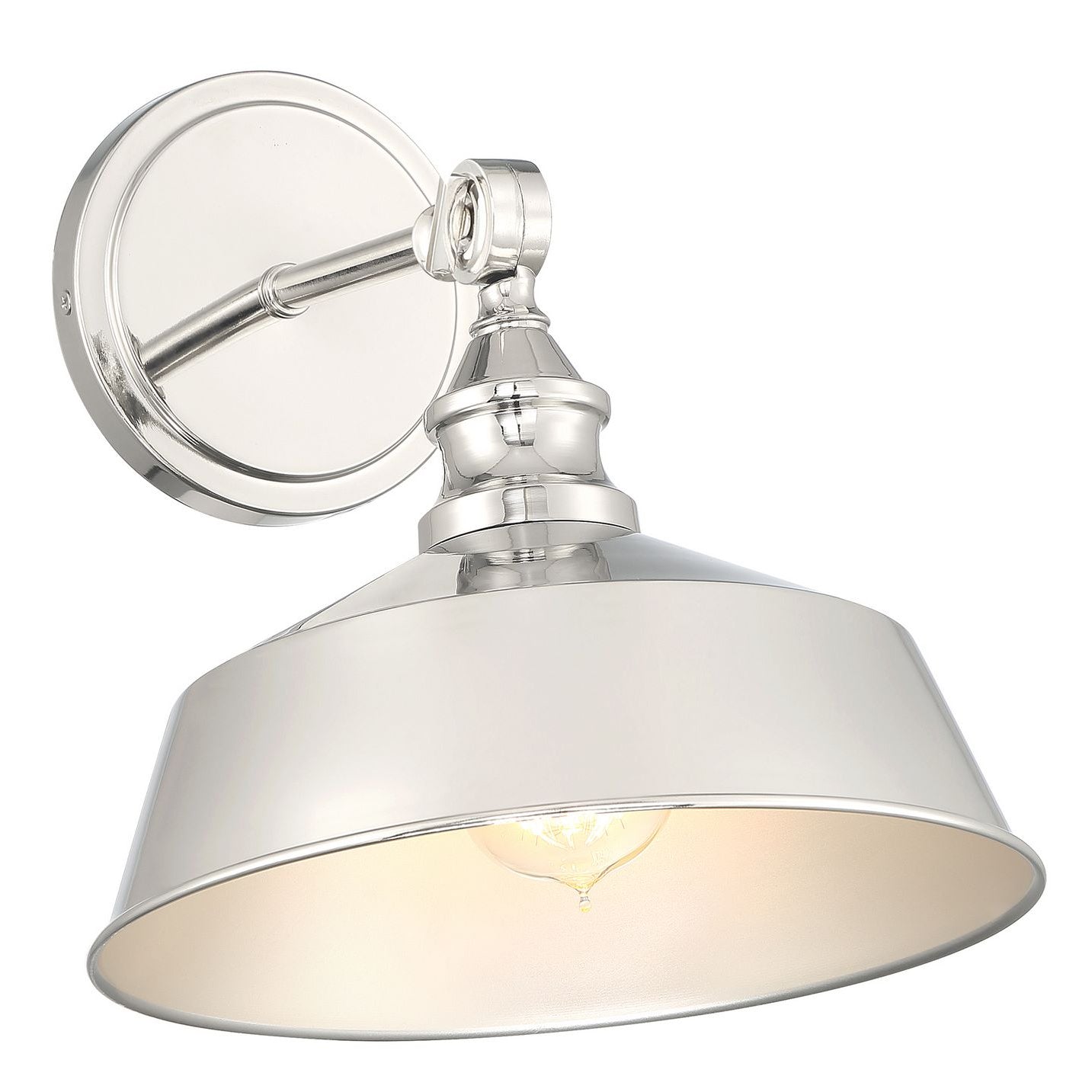 Meridian M90090PN One Light Wall Sconce in Polished Nickel