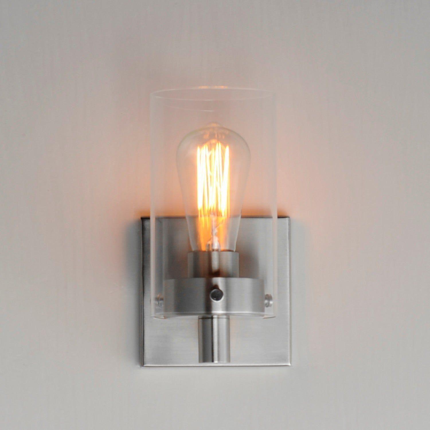 Maxim Lighting - Pinn Wall Sconce - 12401CLBKSBR - Canada Light Shop
