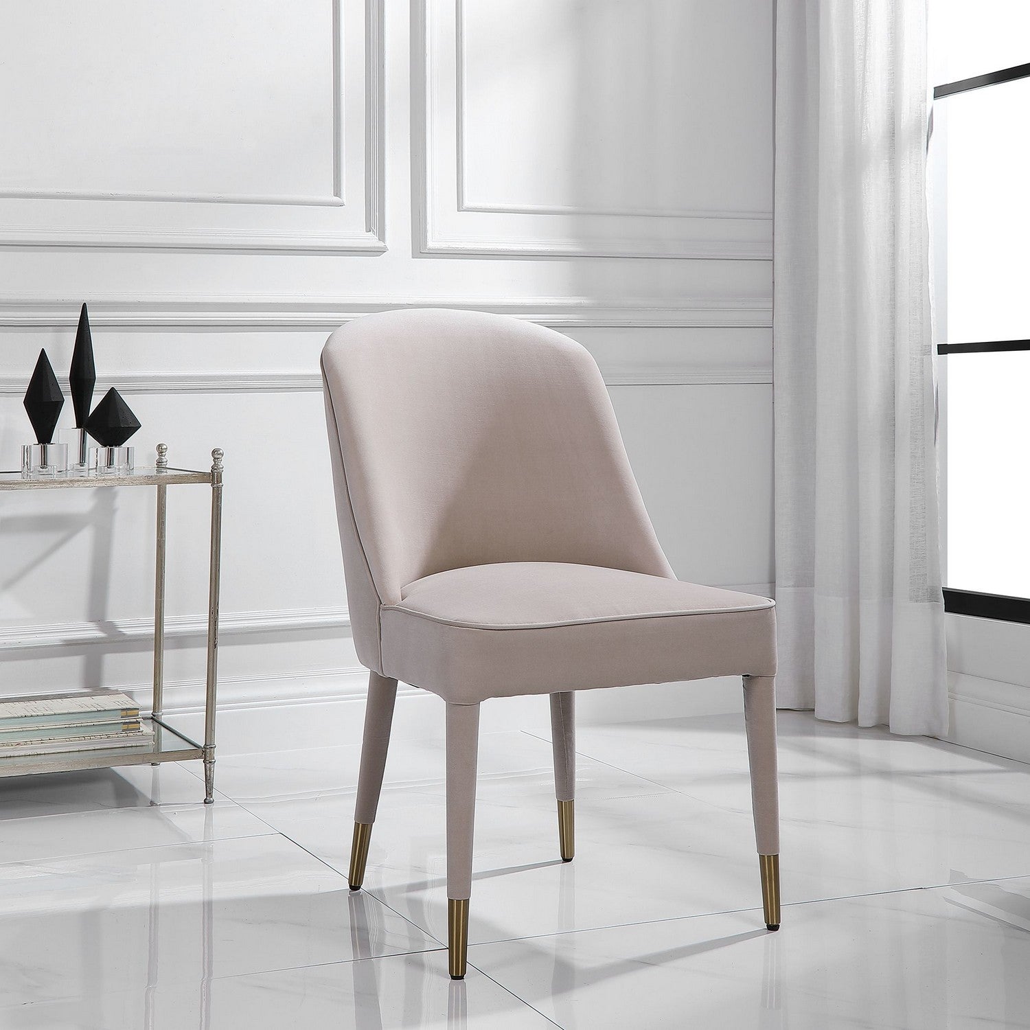 Uttermost - 23593-2 - Armless Chair Set Of 2 - Brie - Brushed Brass