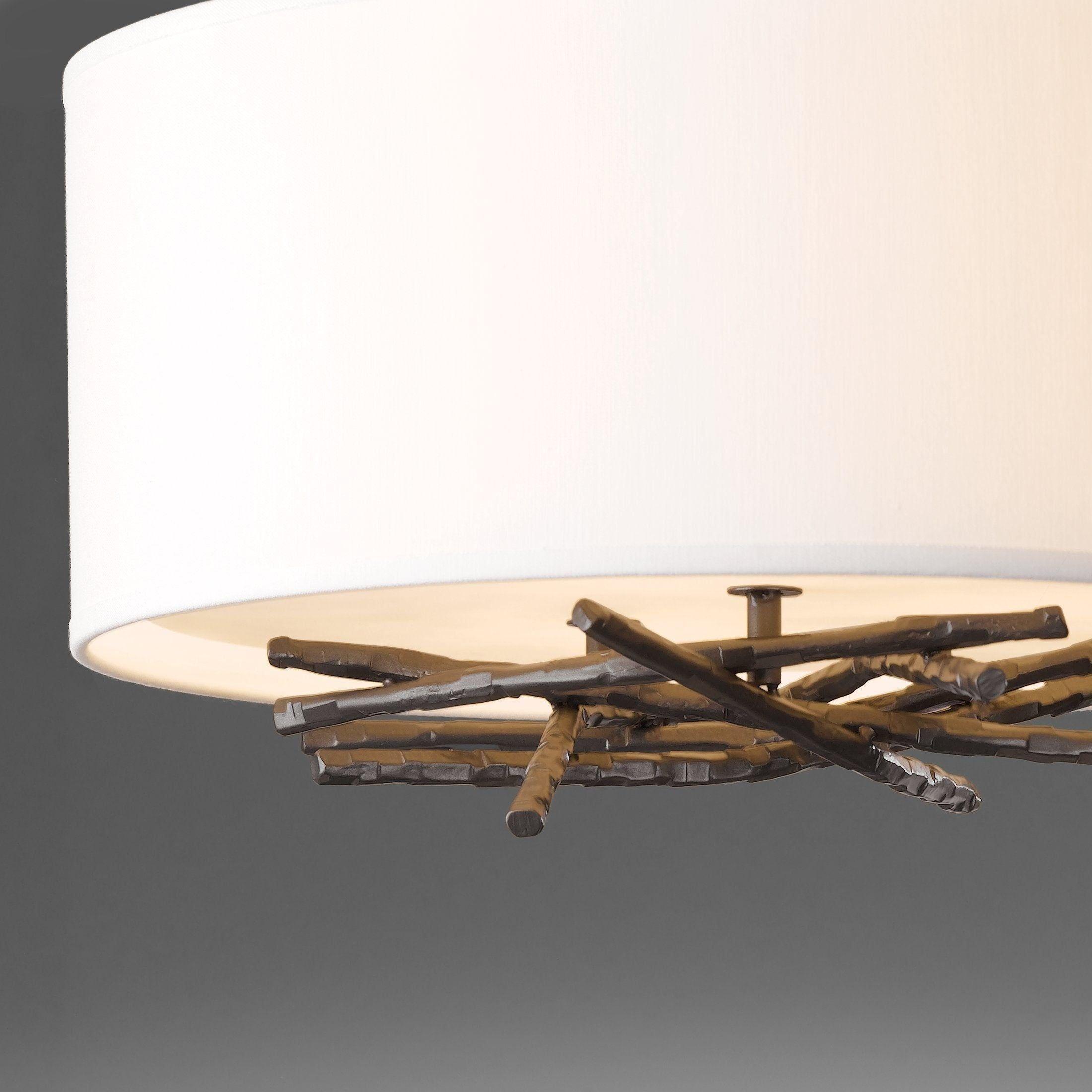 Hubbardton Forge - Brindille 15-Inch Three Light Semi-Flush Mount - 127660-SKT-05-SF1505 - Canada Light Shop